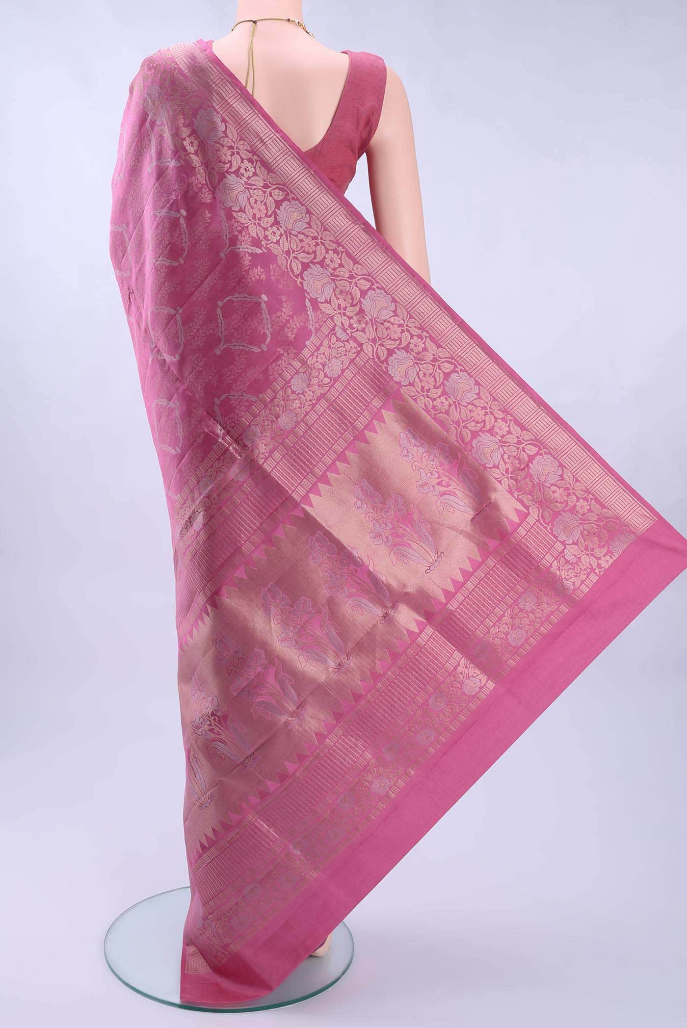 Pink Soft Silk Saree