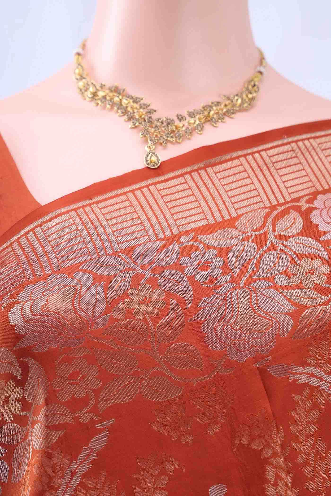 Rust Soft Silk Saree