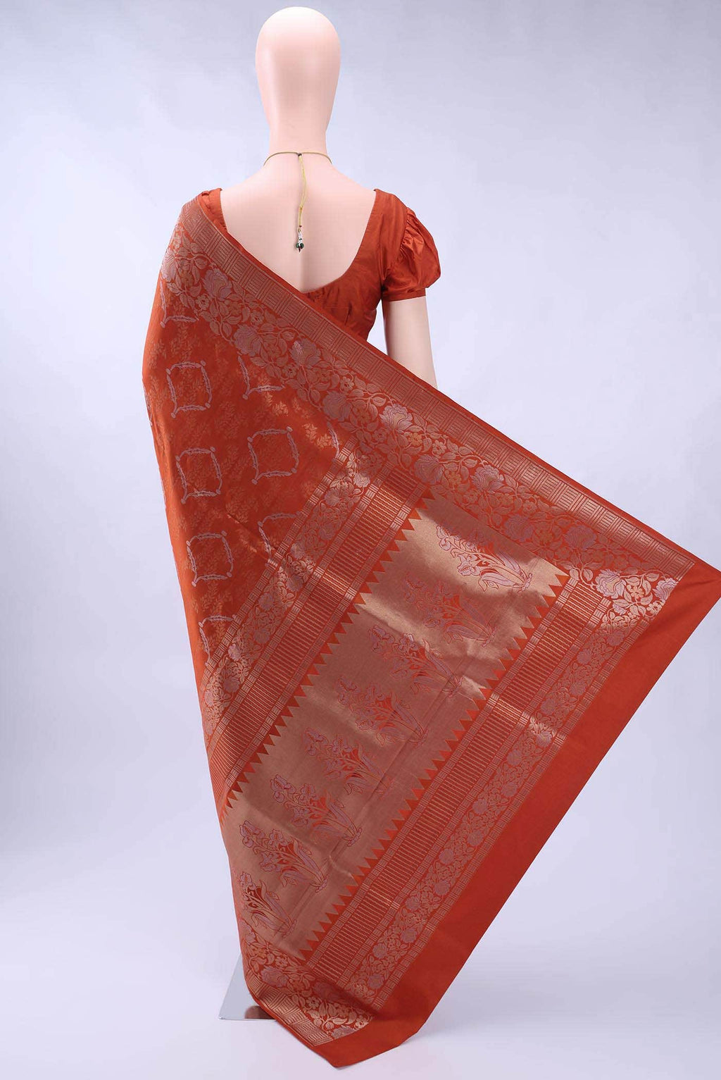 Rust Soft Silk Saree