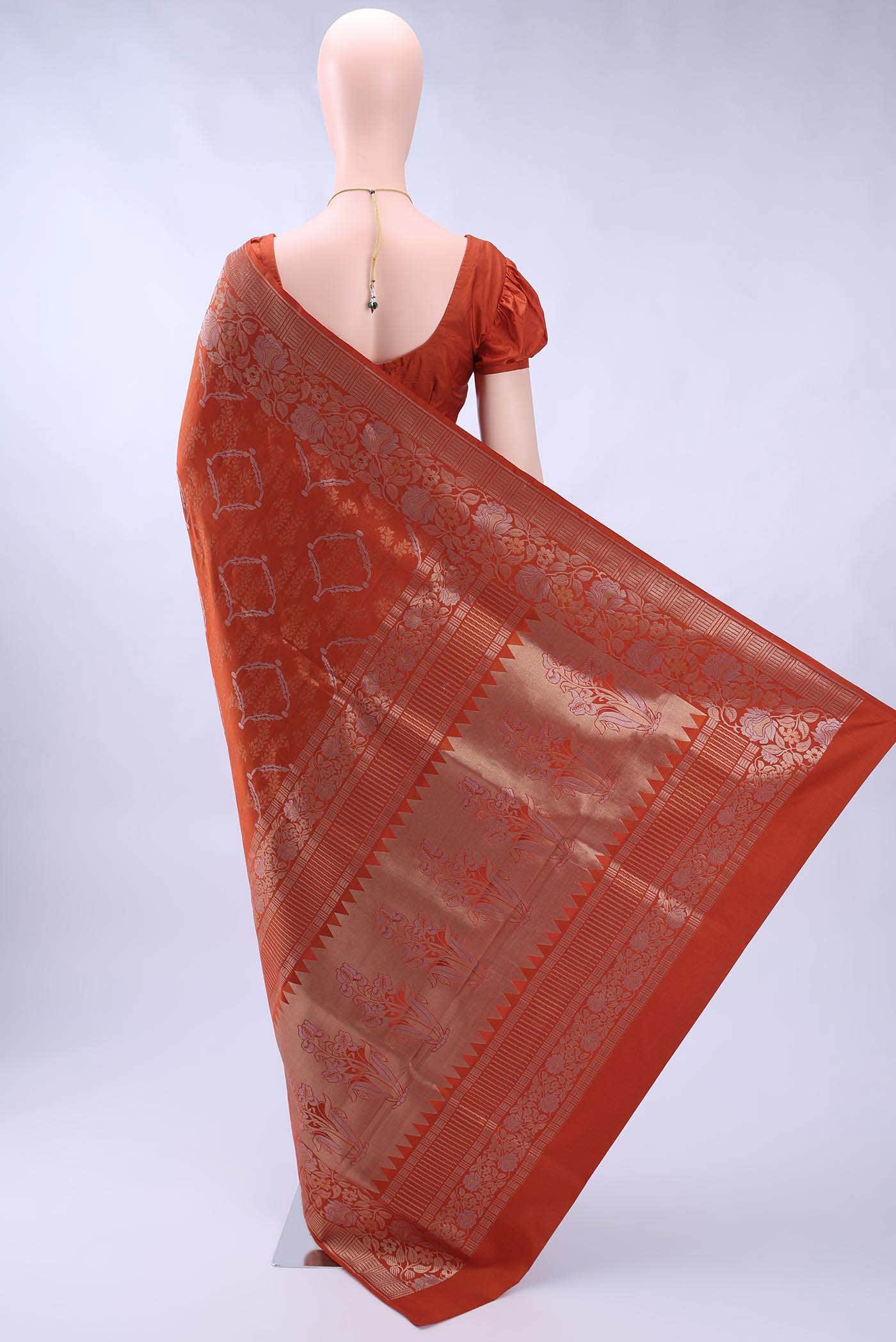 Rust Soft Silk Saree