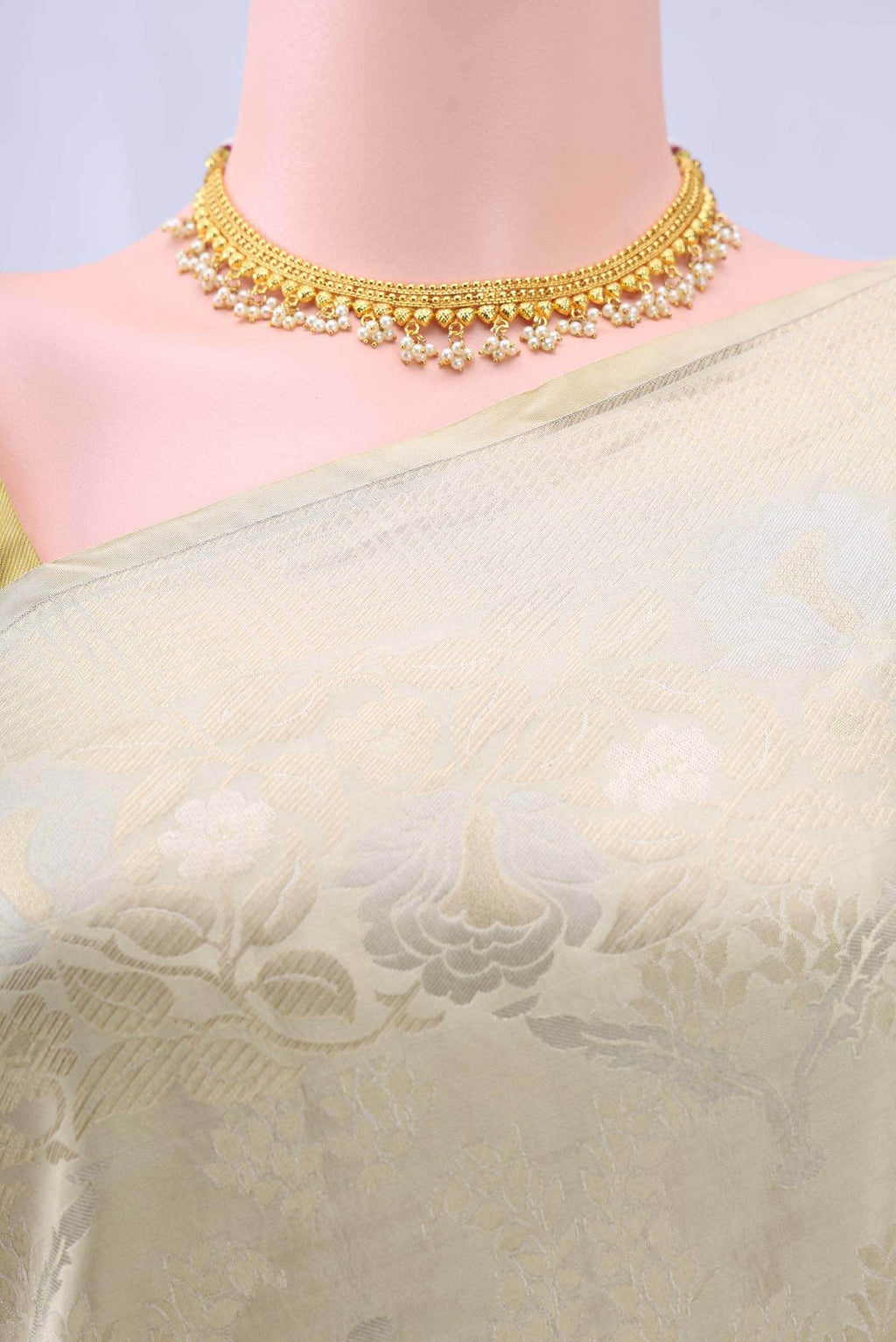 Off White Soft Silk Saree