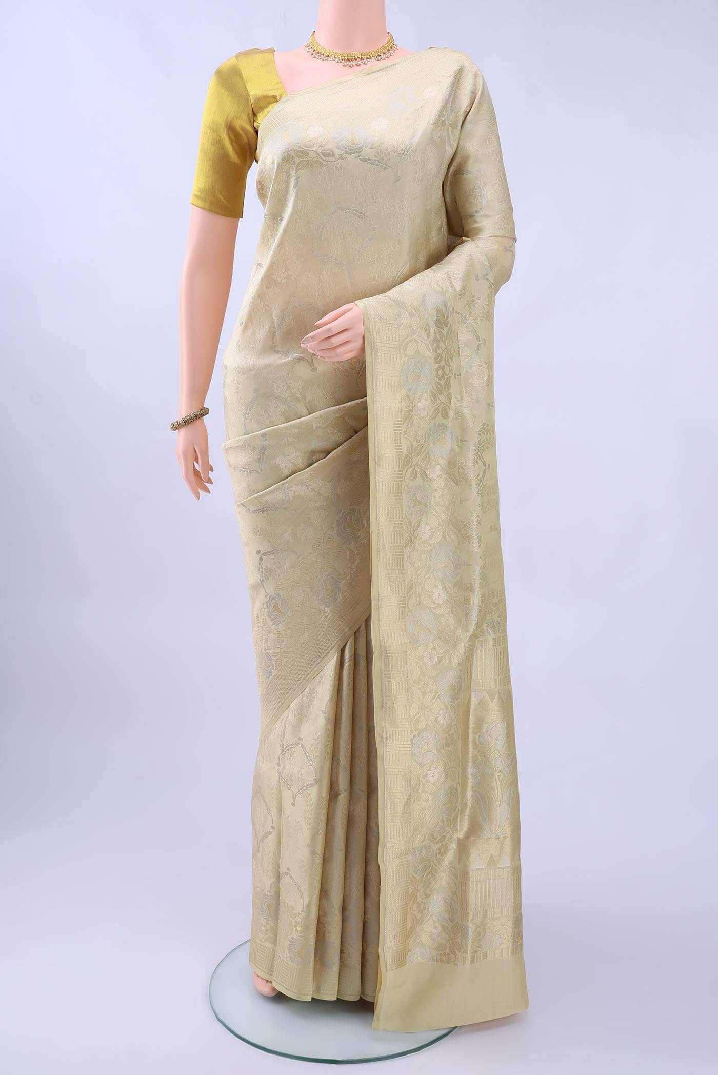 Off White Soft Silk Saree