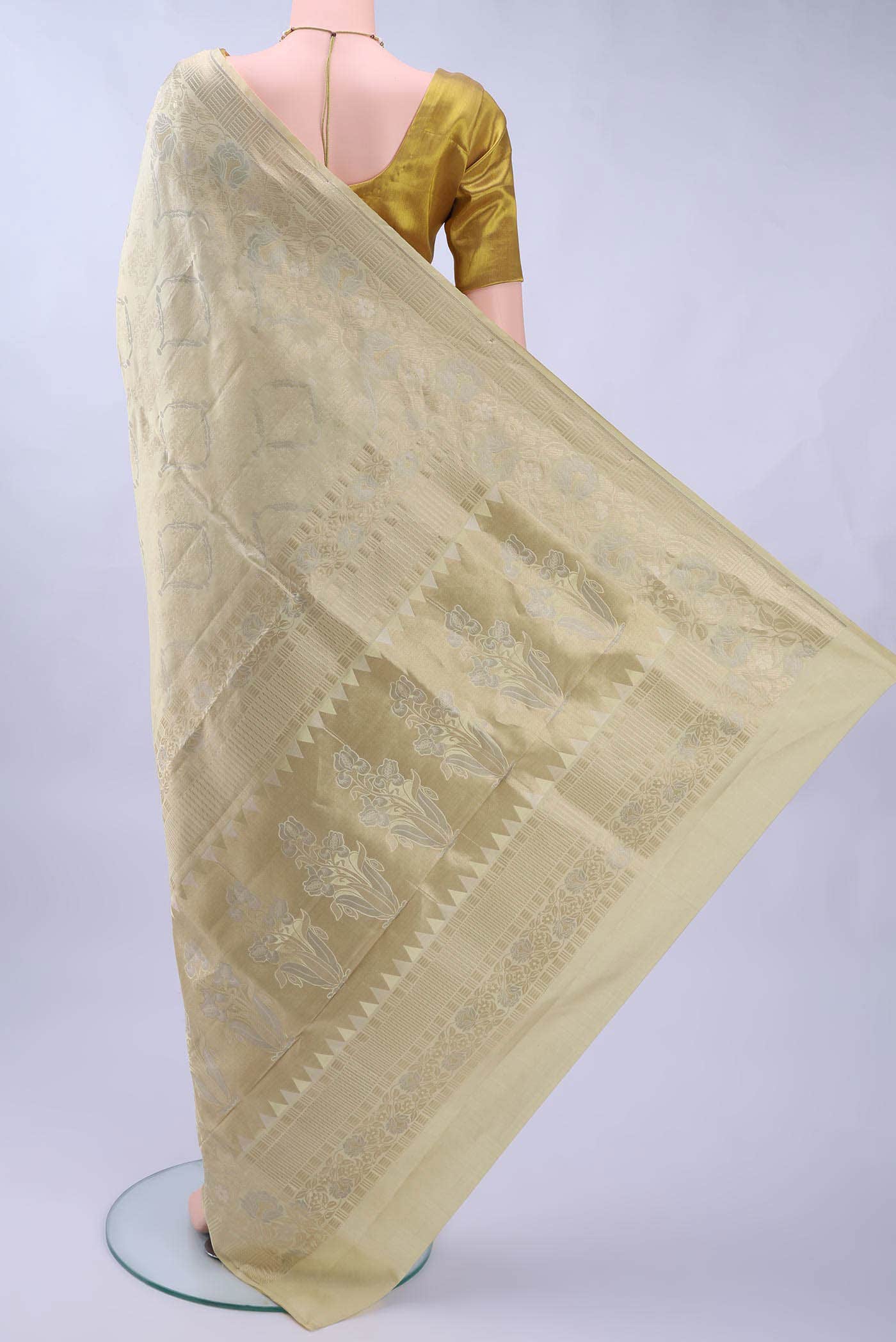 Off White Soft Silk Saree