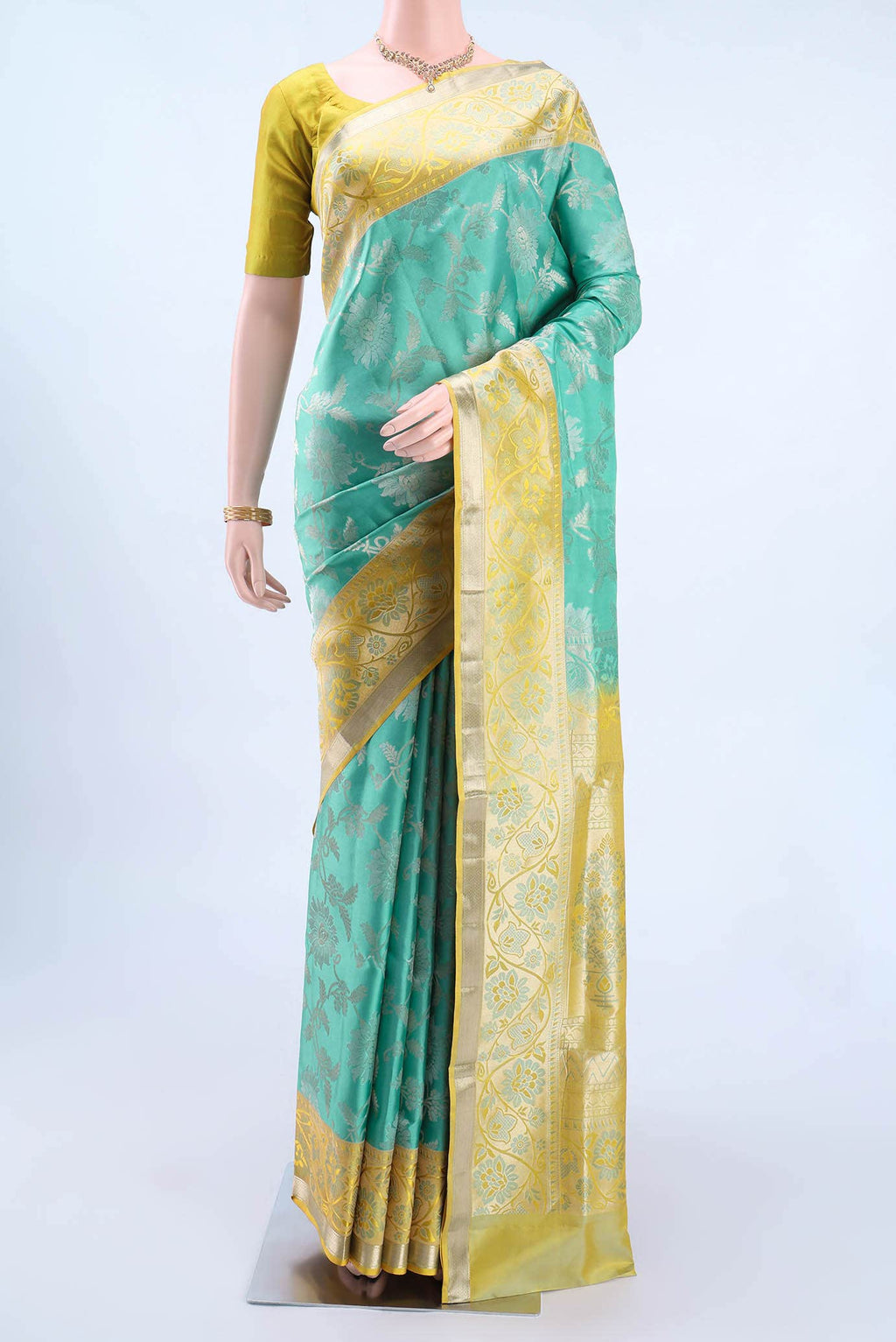 Mint Green Soft Silk Saree