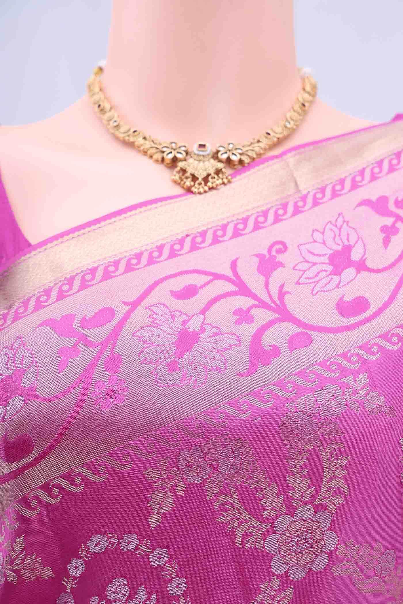 Pink Soft Silk Saree