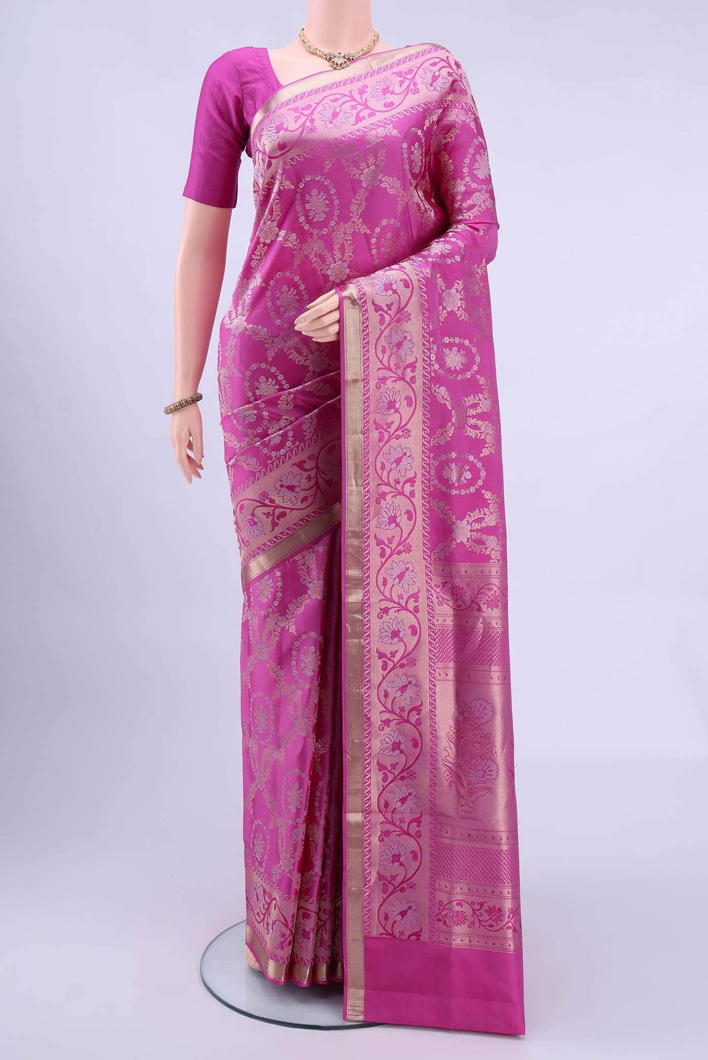Pink Soft Silk Saree