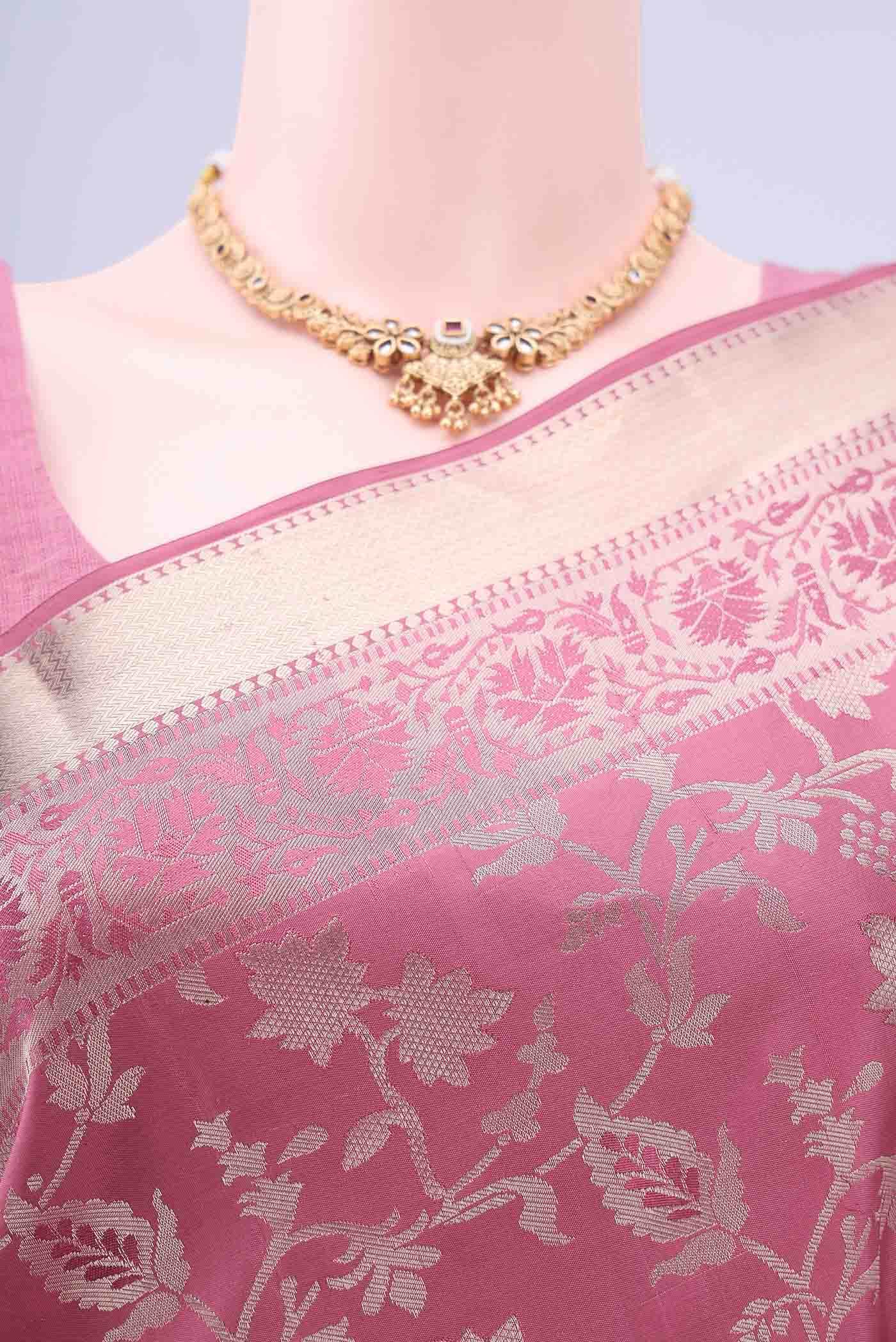 Pink Soft Silk Saree