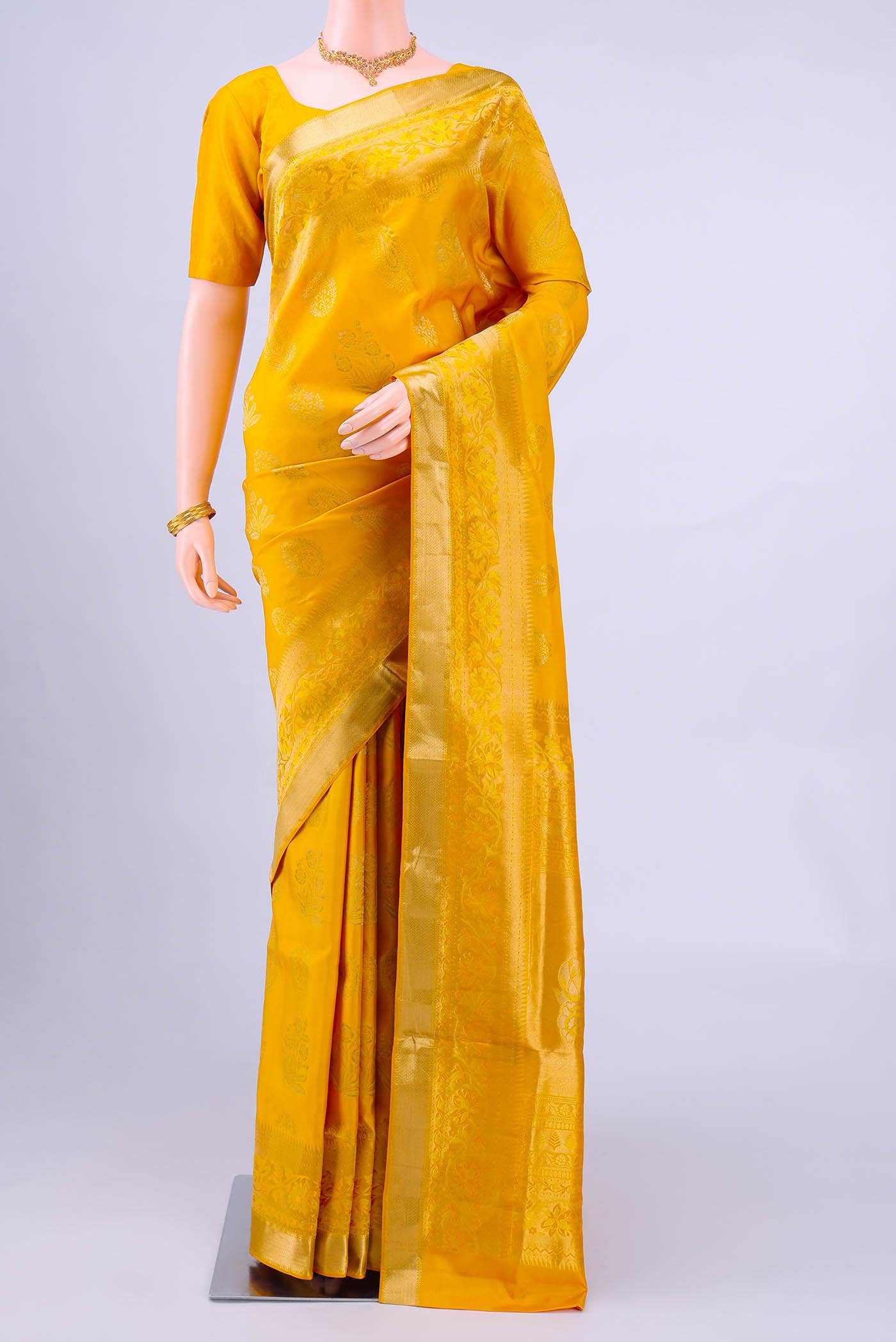 Yellow Soft Silk Saree