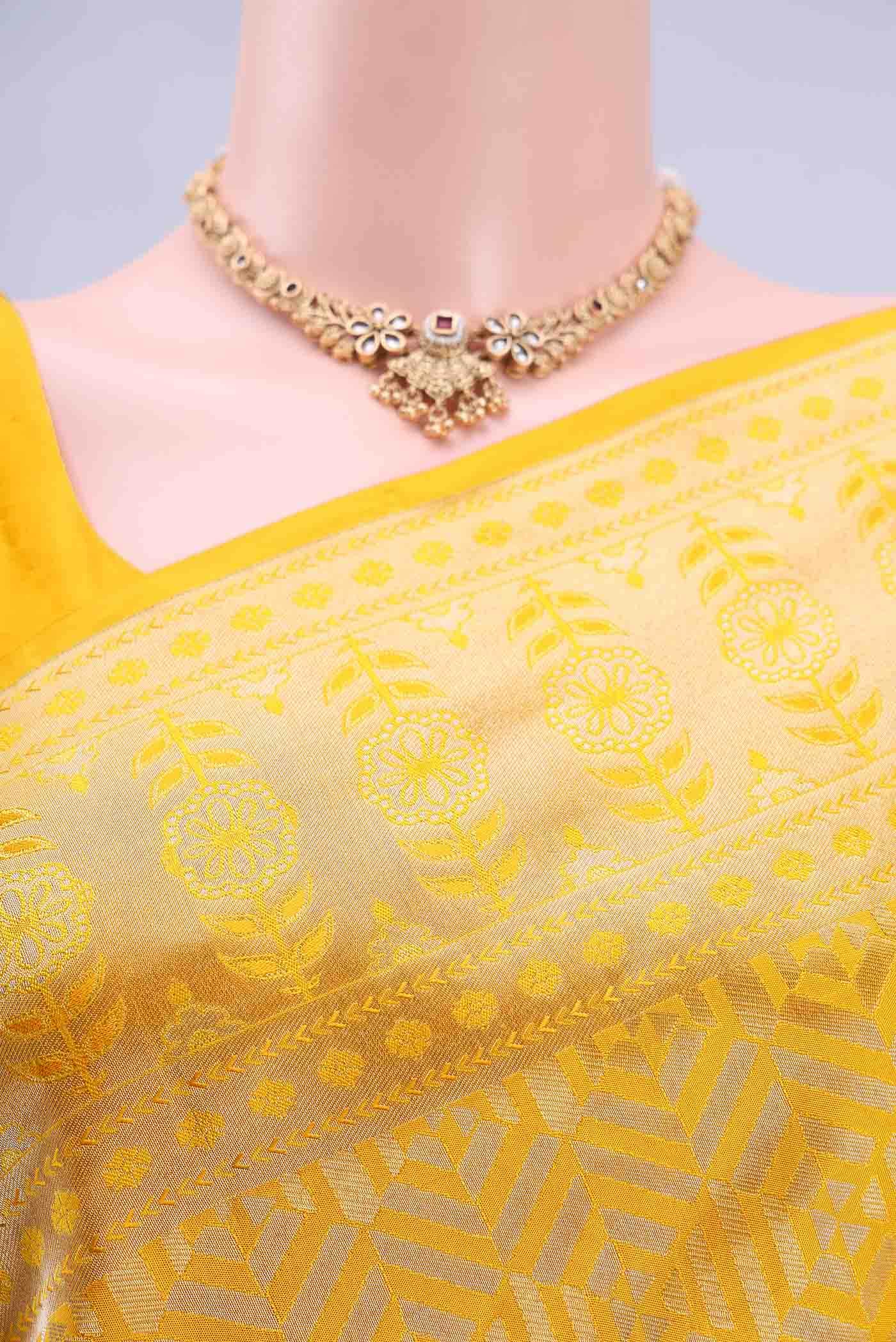 Yellow Soft Silk Saree