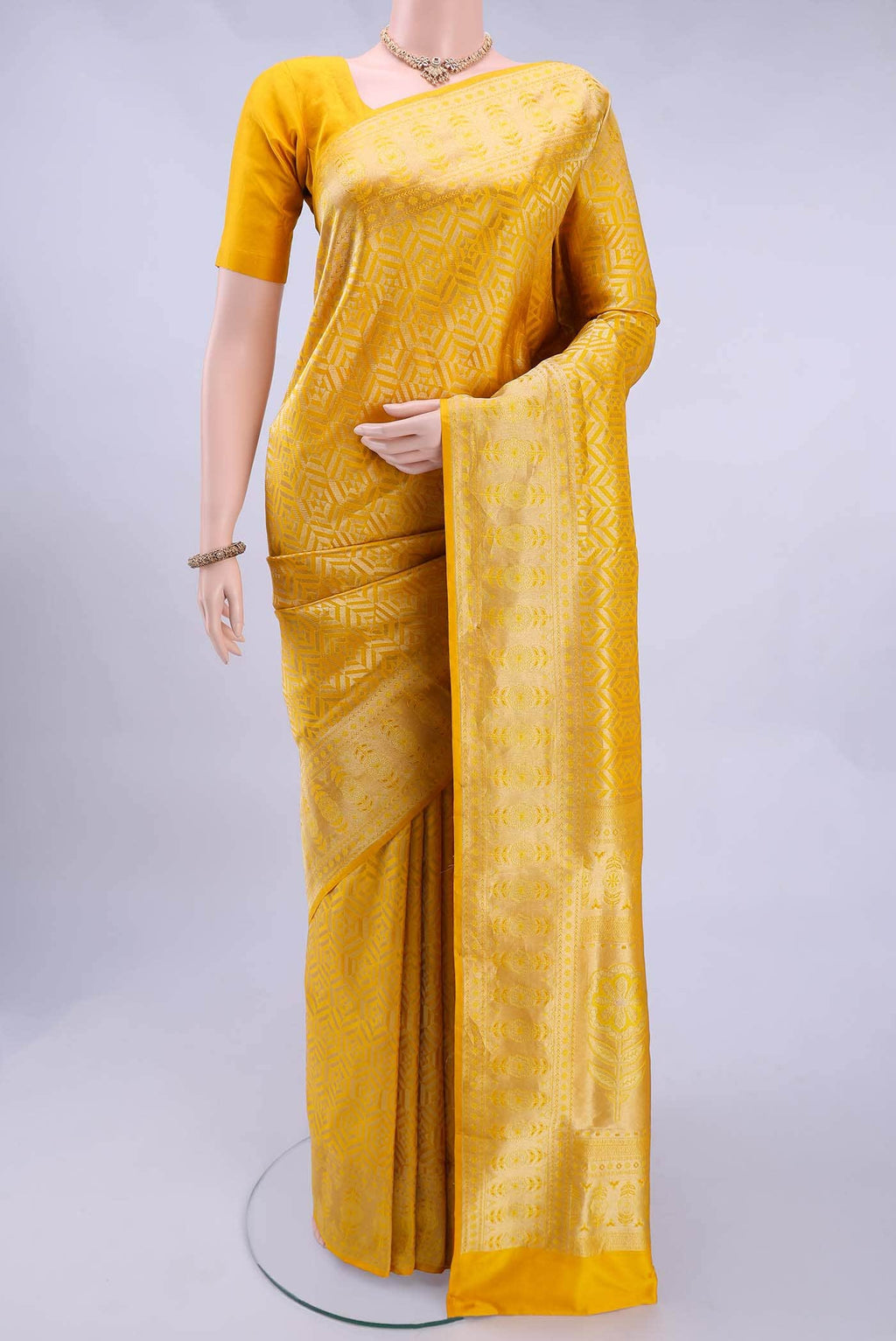 Yellow Soft Silk Saree