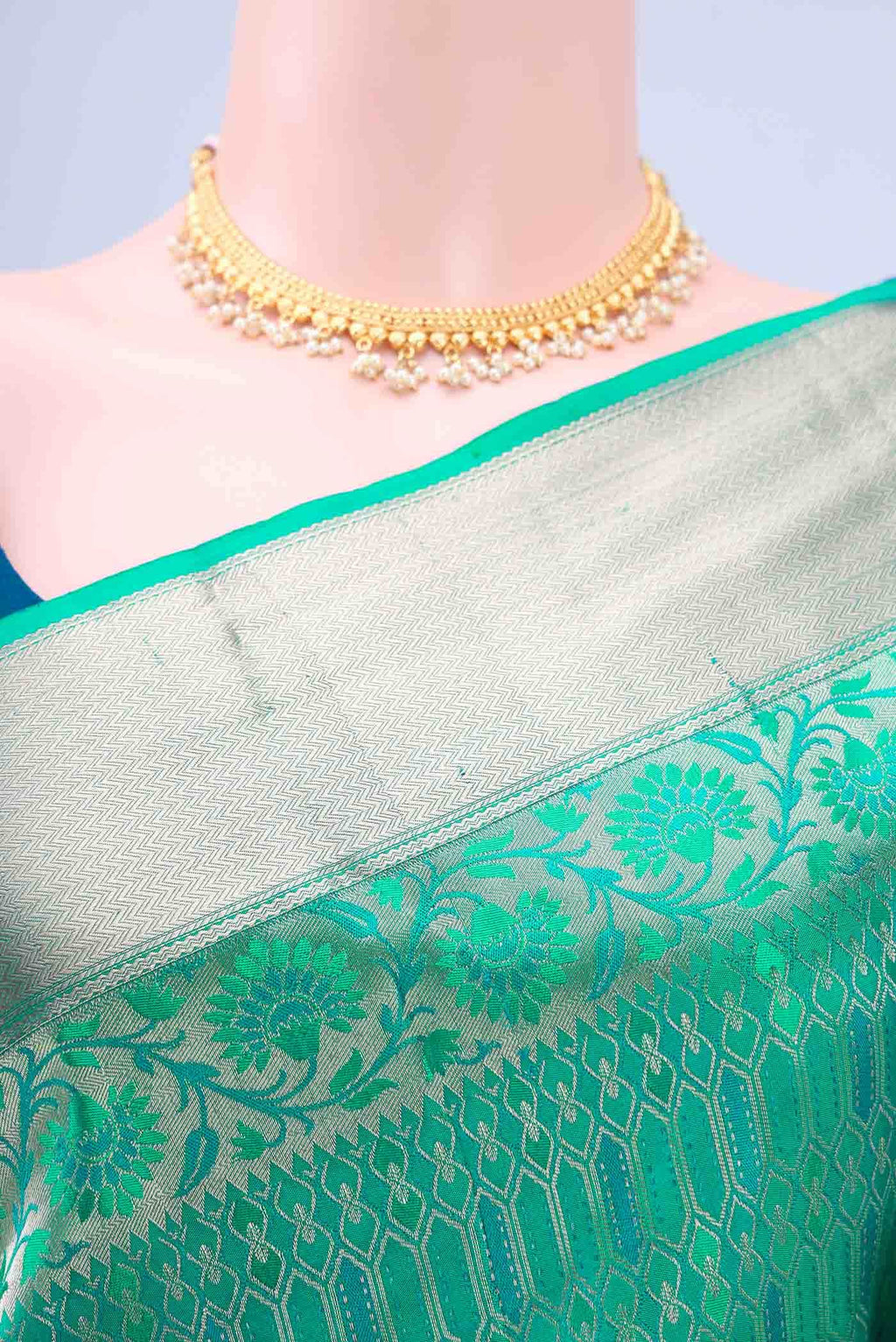 Sea Green Soft Silk Saree