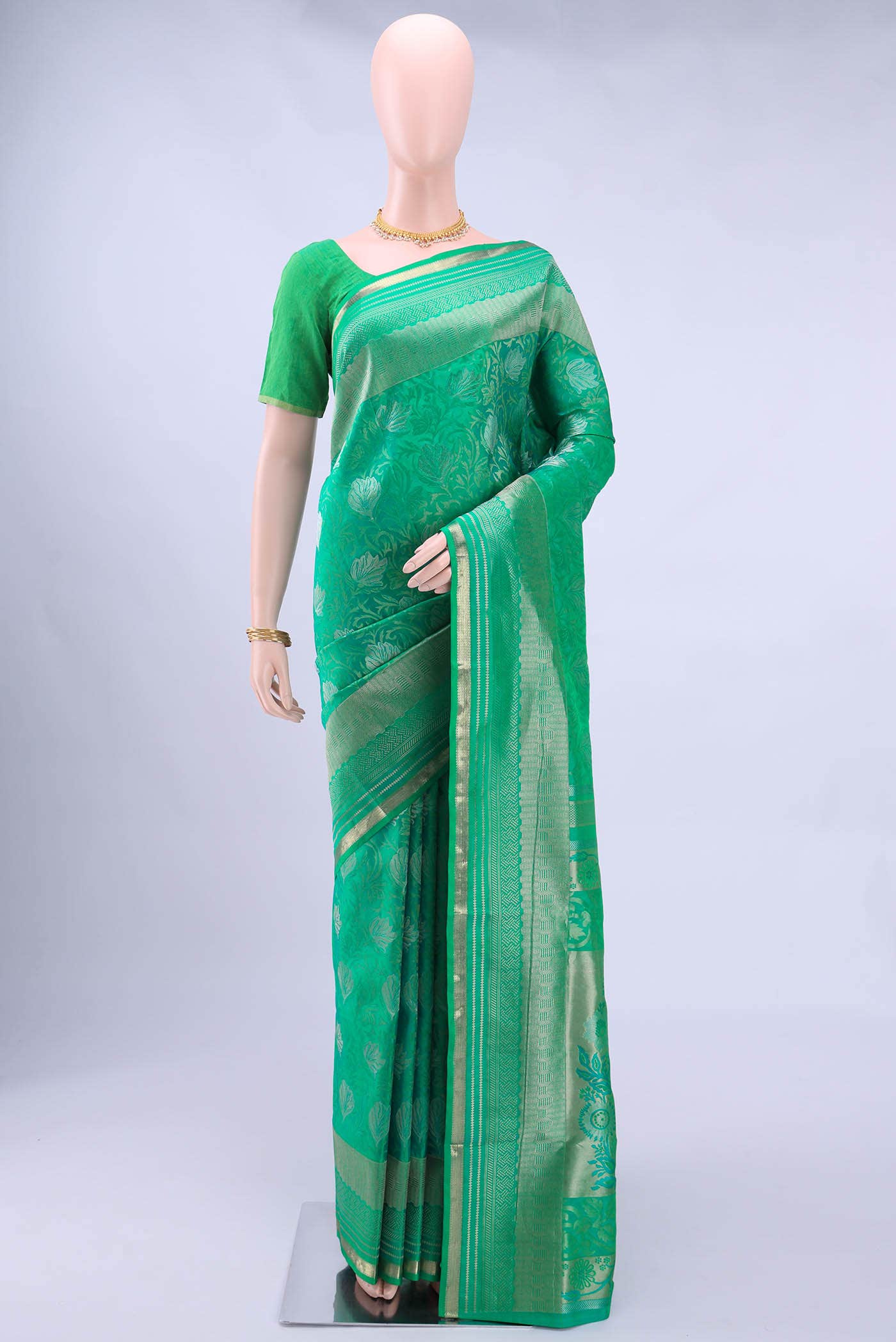 Turquoise Soft Silk Saree