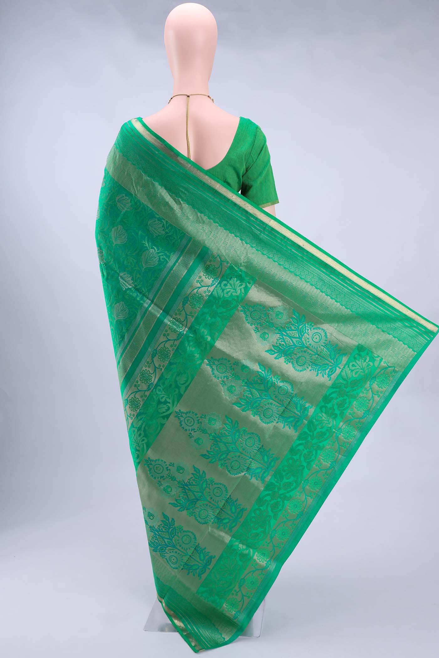 Turquoise Soft Silk Saree