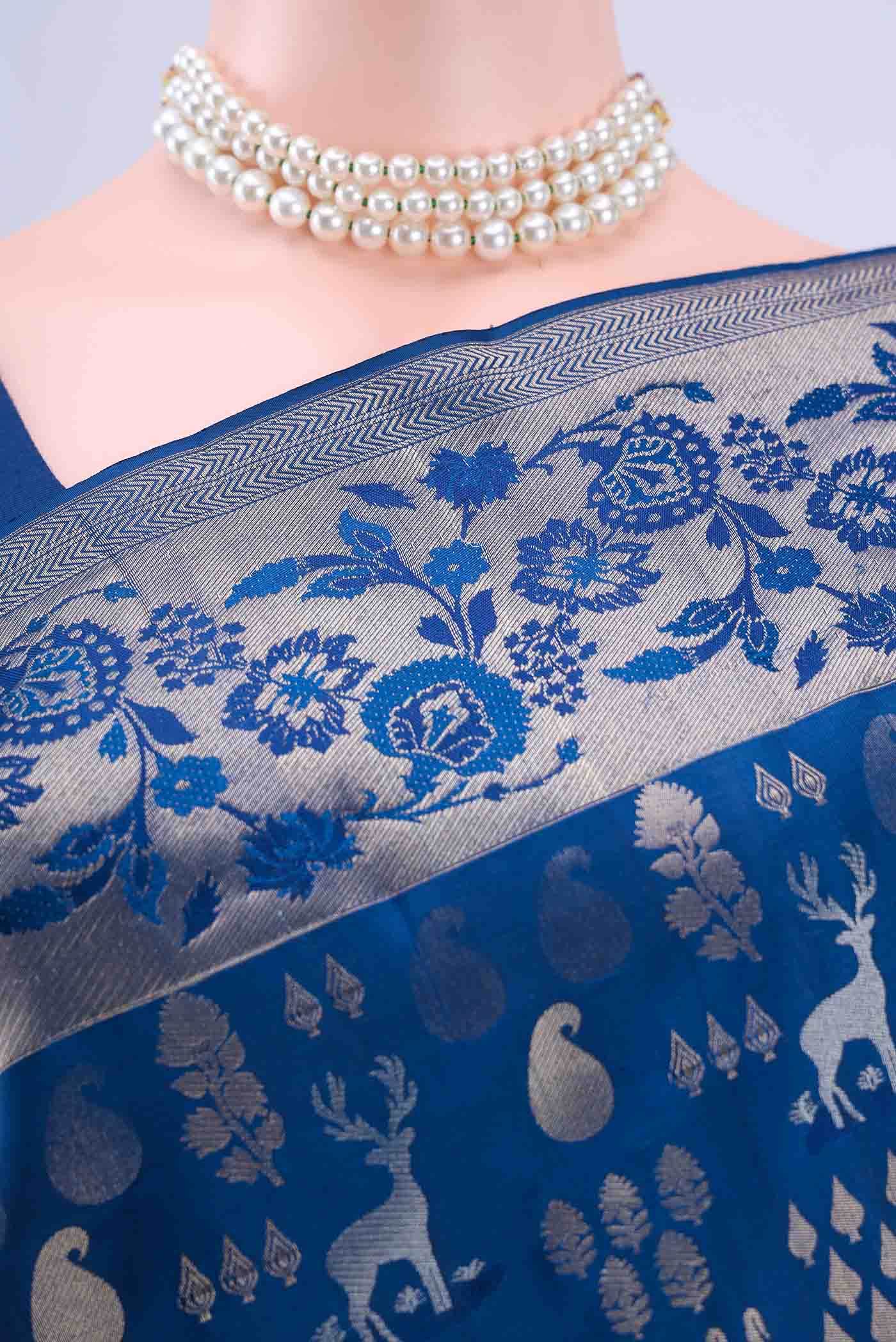 Navy Blue Soft Silk Saree