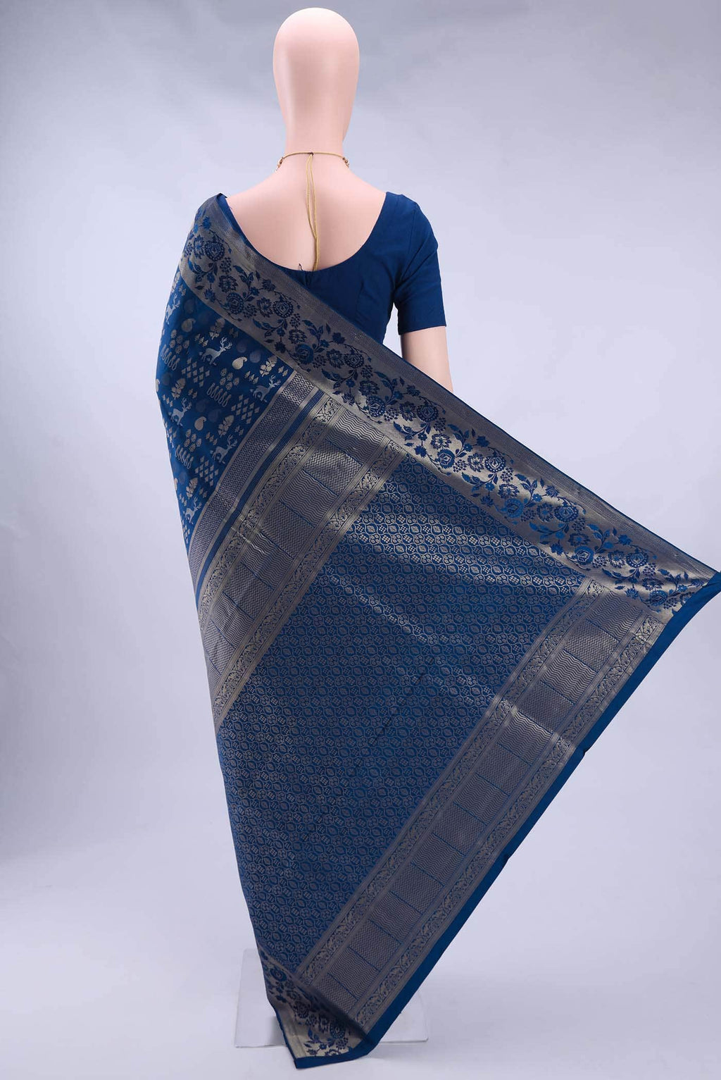 Navy Blue Soft Silk Saree
