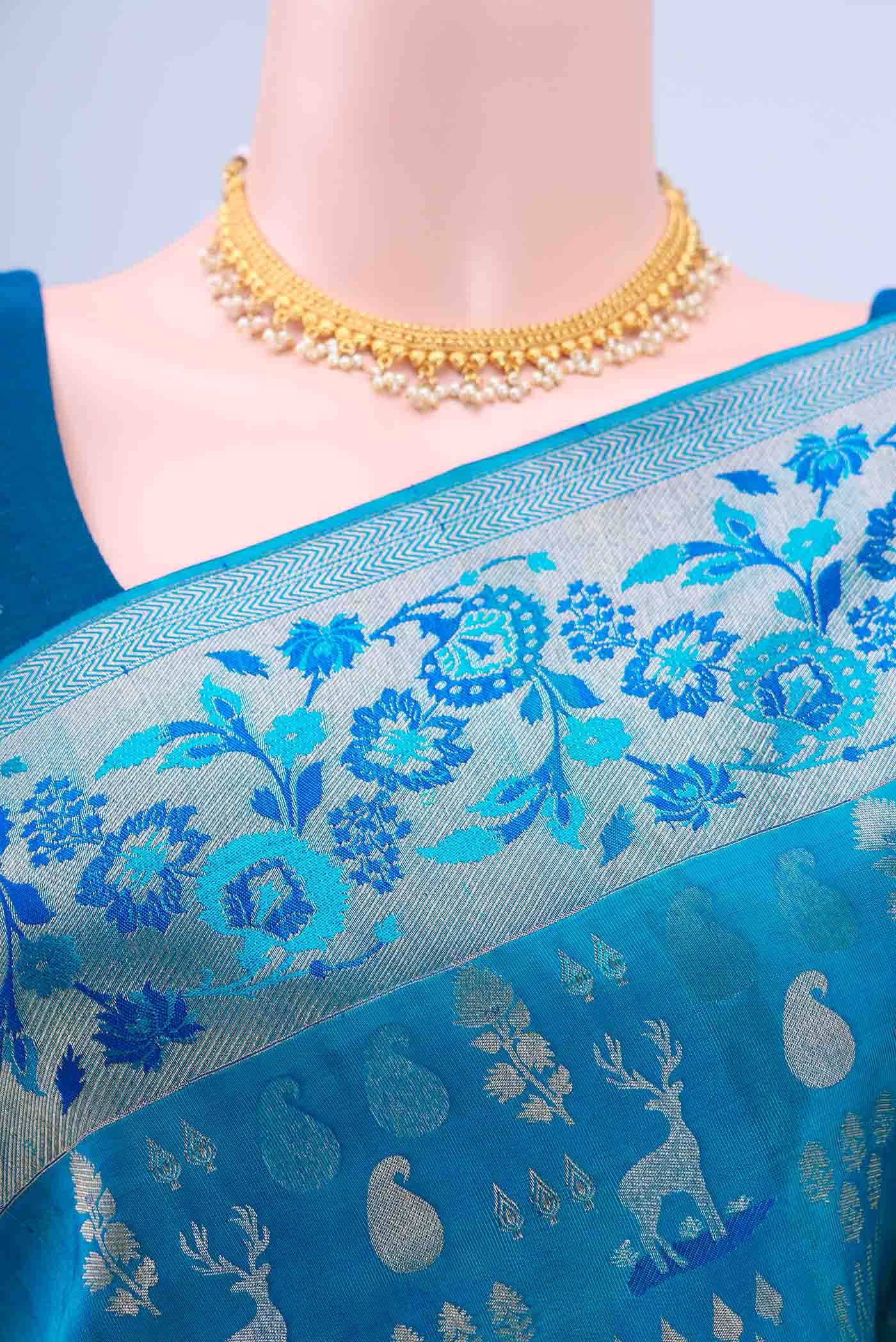 Blue Soft Silk Saree