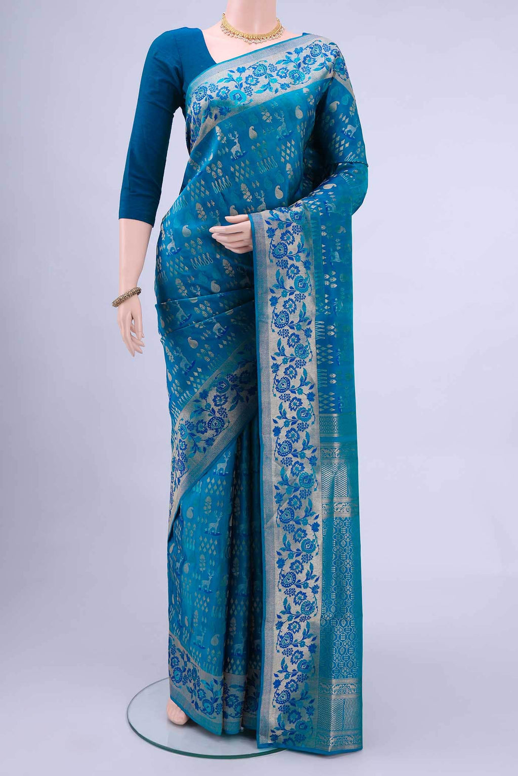 Blue Soft Silk Saree