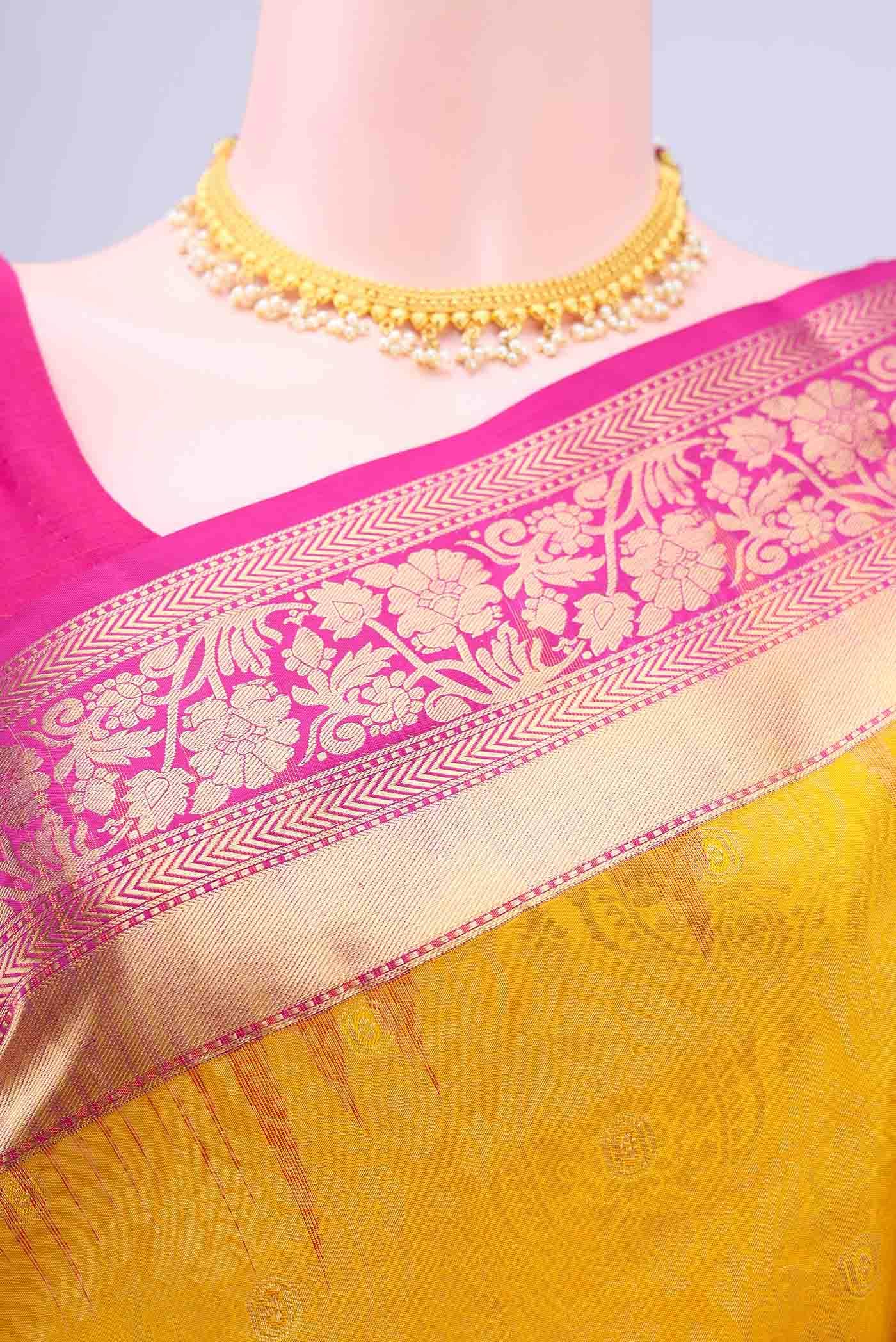 Mustard Soft Silk Saree