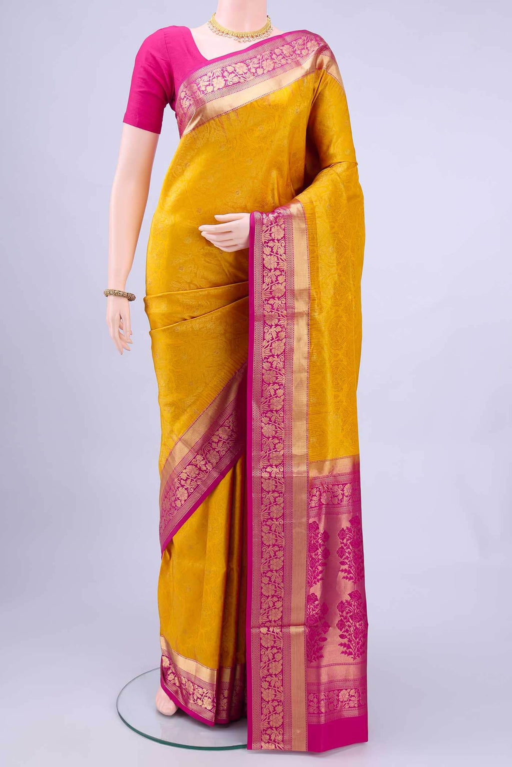 Mustard Soft Silk Saree
