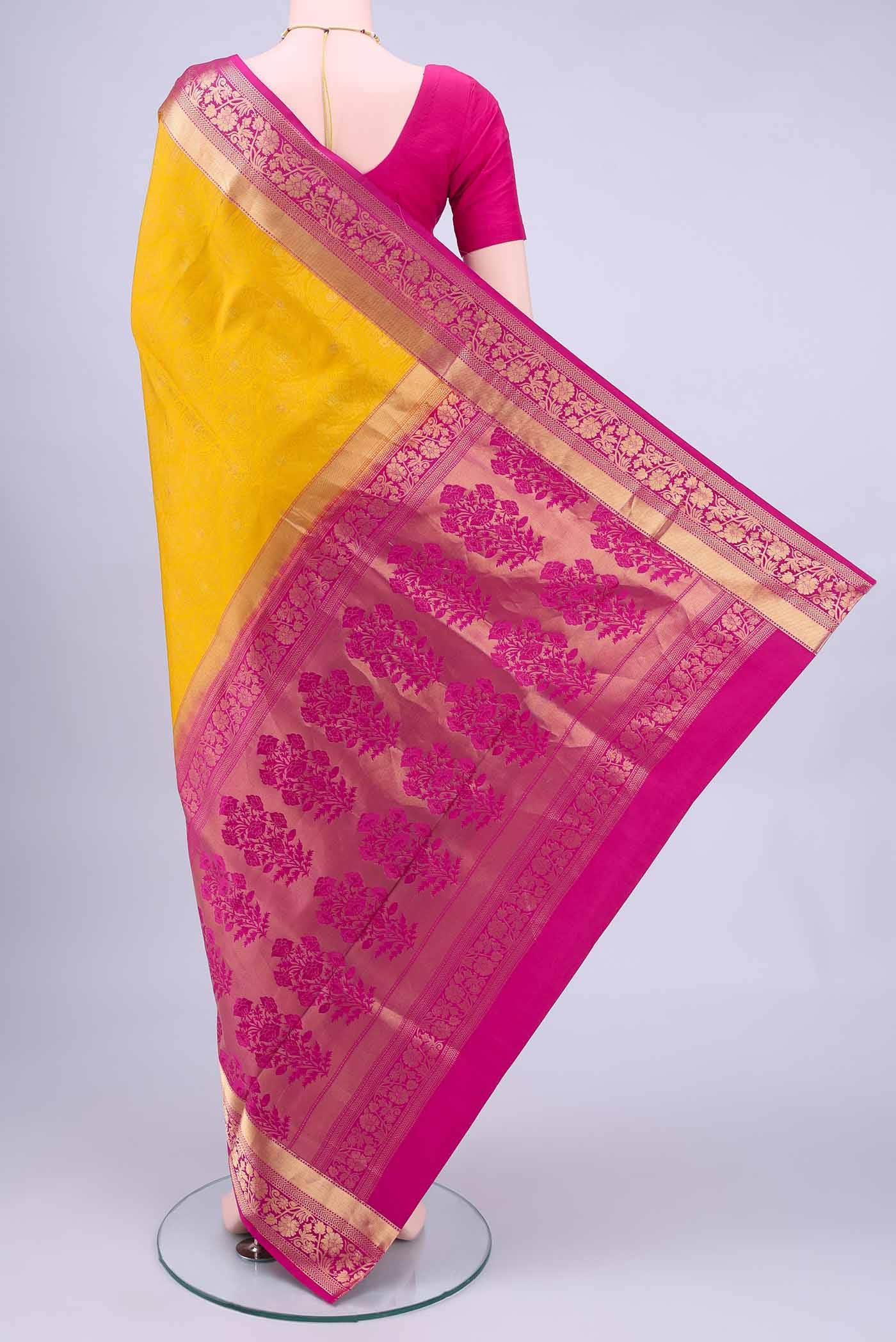 Mustard Soft Silk Saree