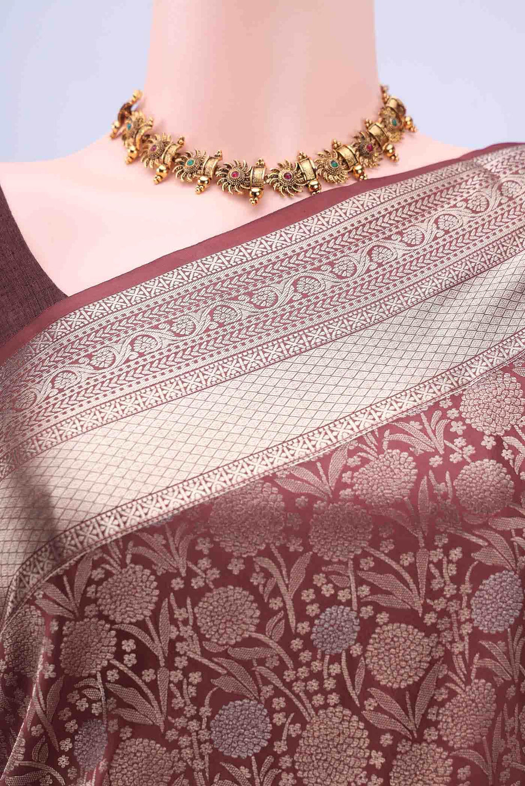 Maroon Soft Silk Saree