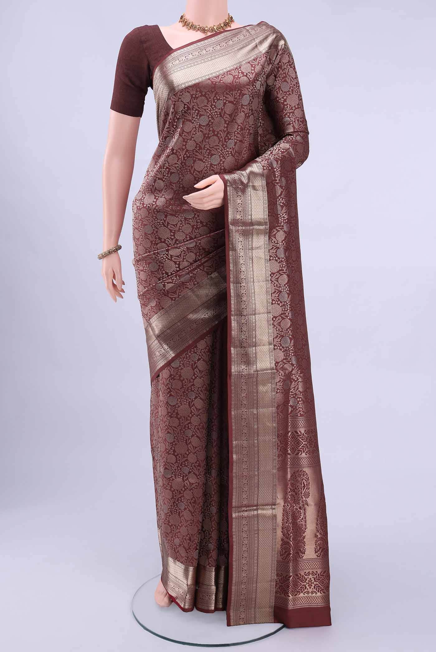 Maroon Soft Silk Saree