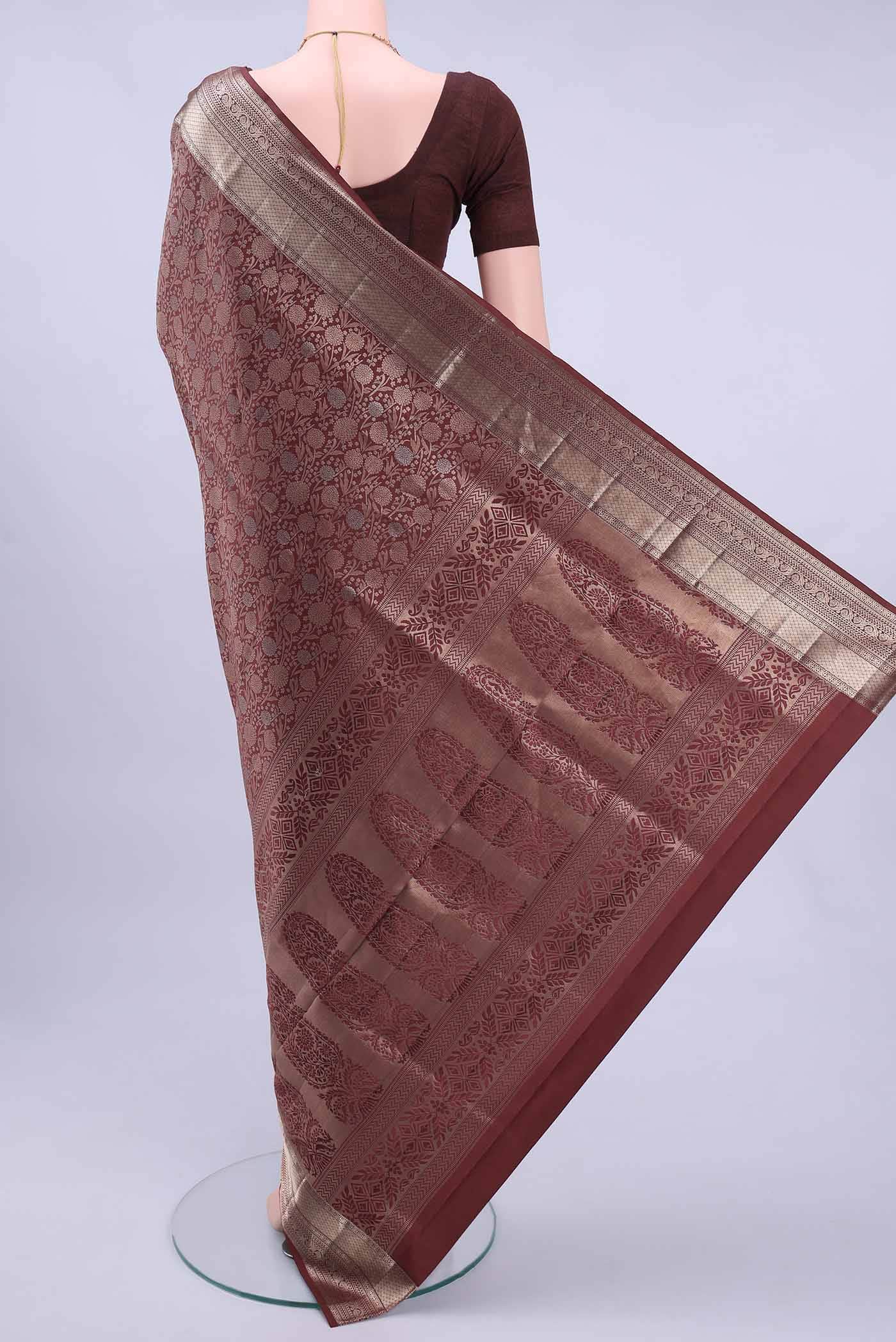 Maroon Soft Silk Saree