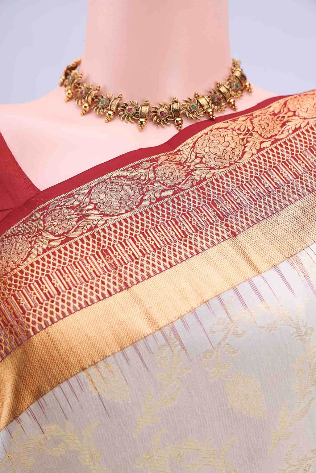 Off White Soft Silk Saree