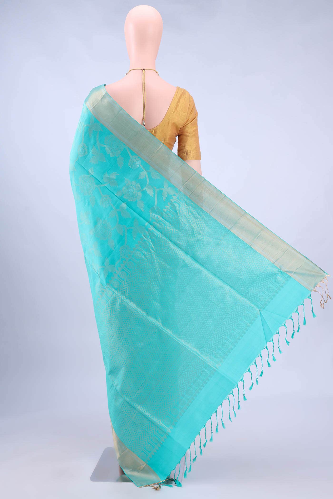 Turquoise Soft Silk Saree