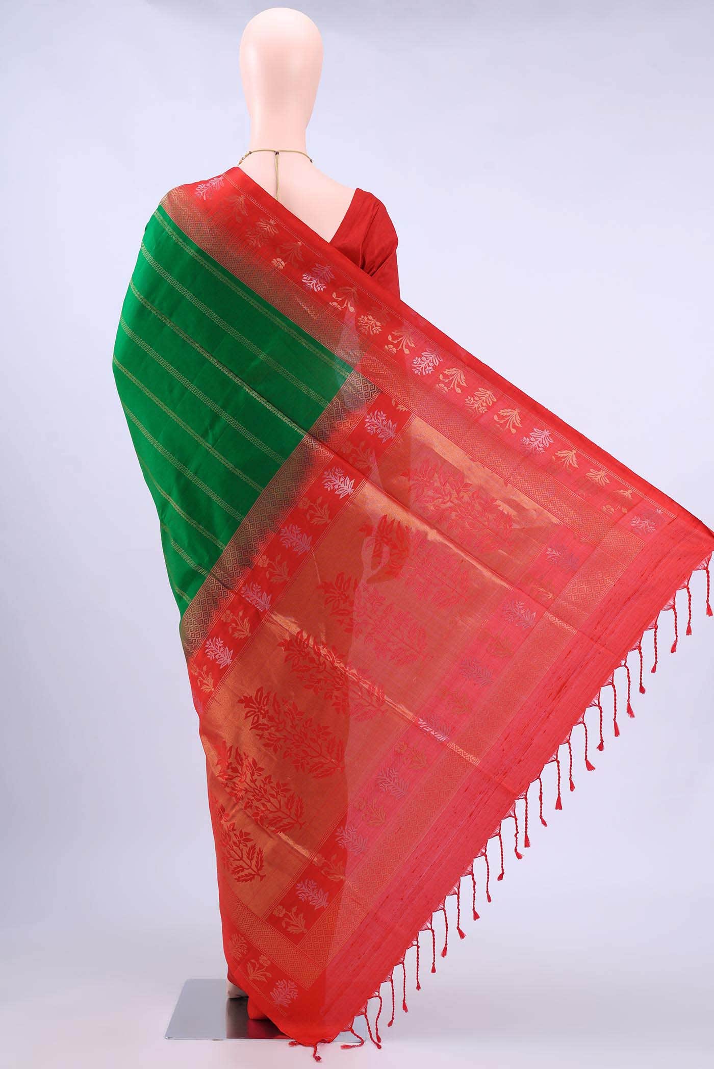 Bottle Green Soft Silk Saree