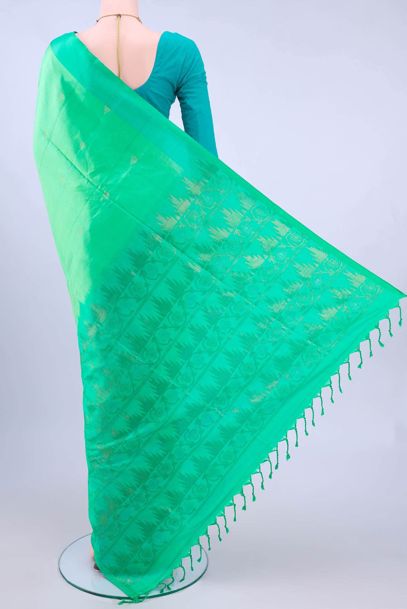 Mint Green Soft Silk Saree