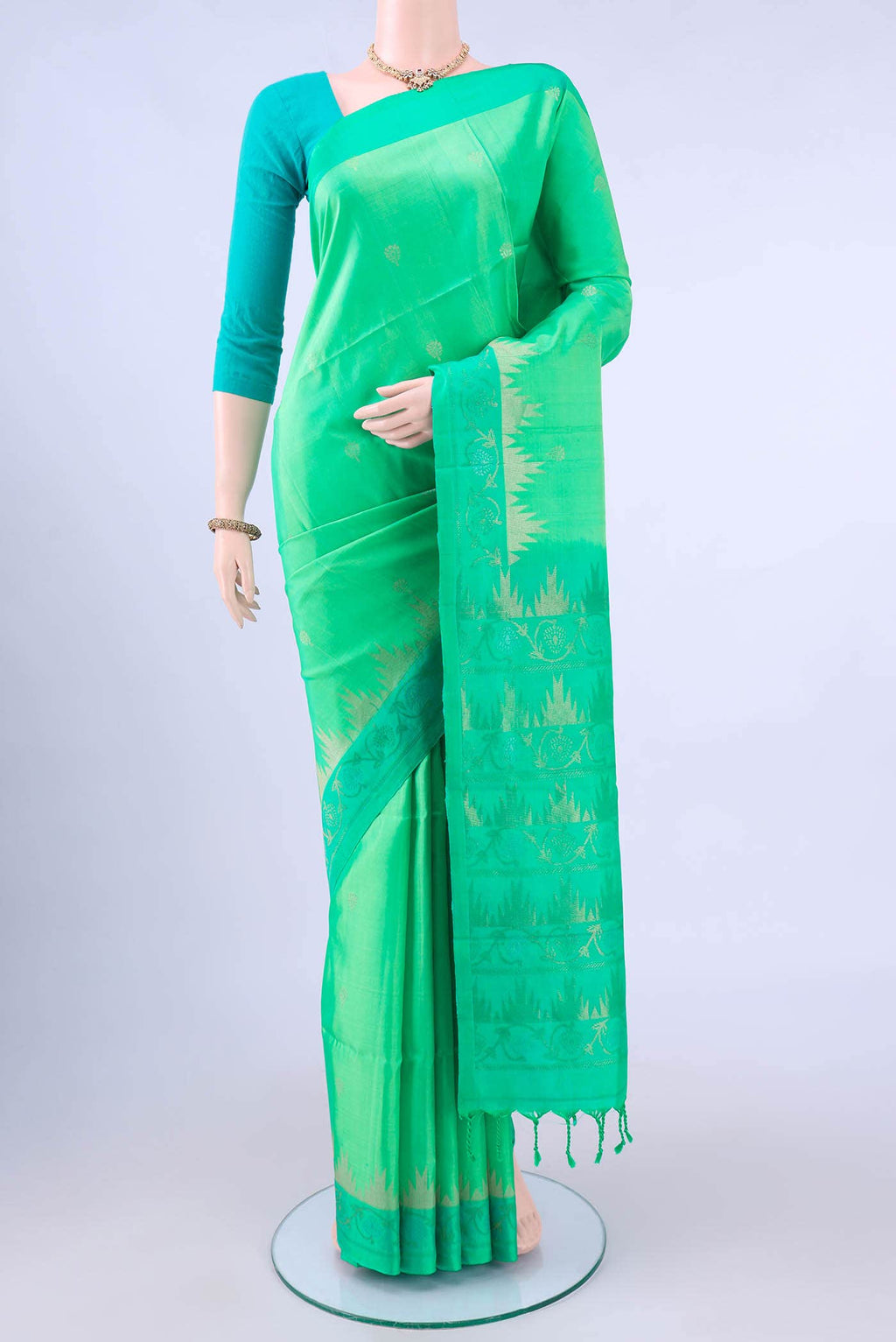 Mint Green Soft Silk Saree