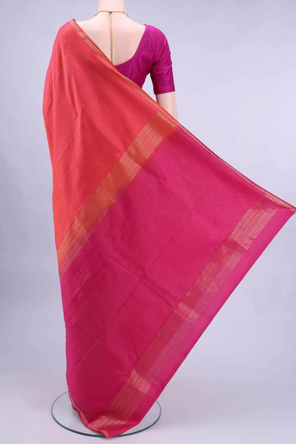 Peach Kanchipuram Saree