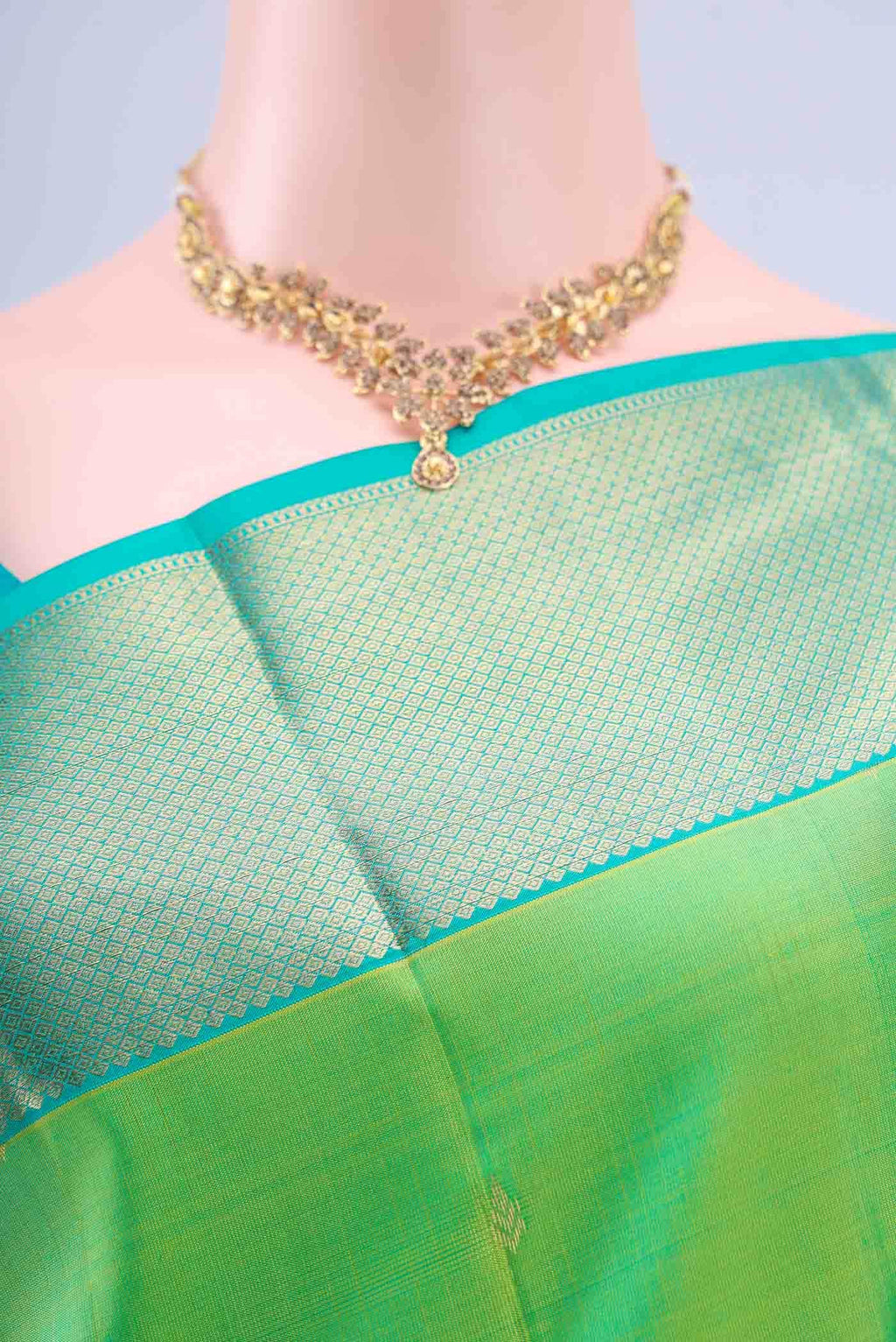 Parrot Green Kanchipuram Saree