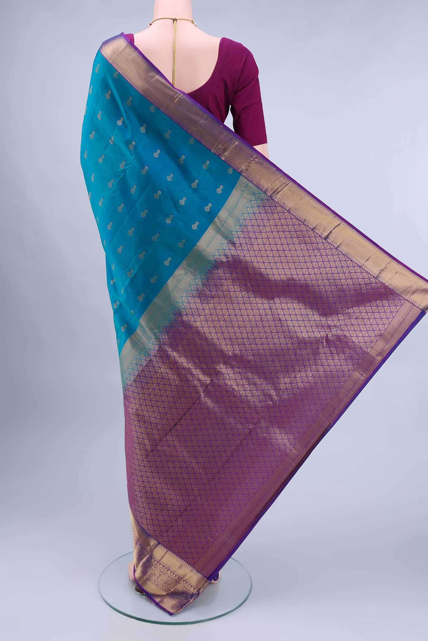 Blue Kanchipuram Saree