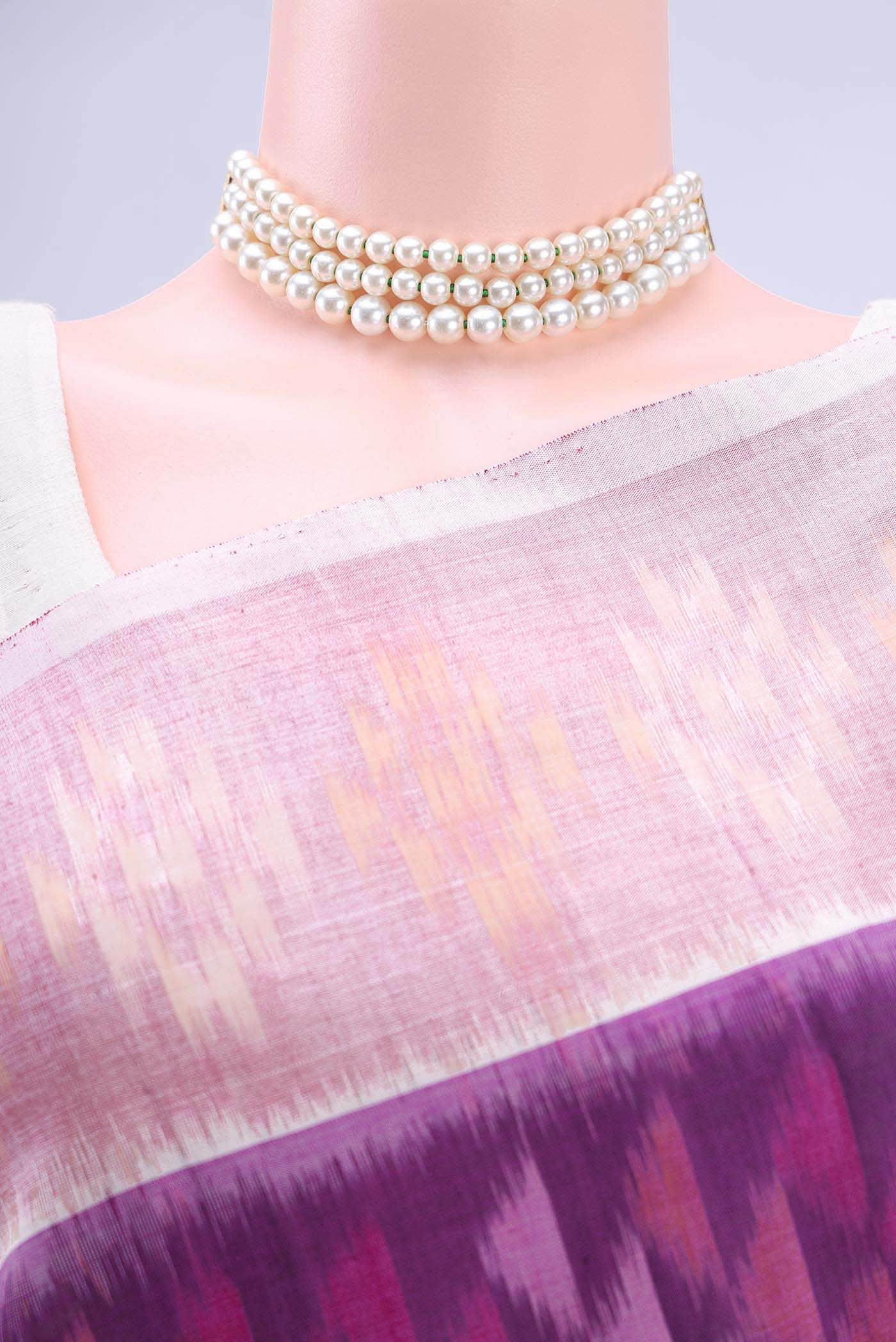 Purple Pochampally Cotton Saree