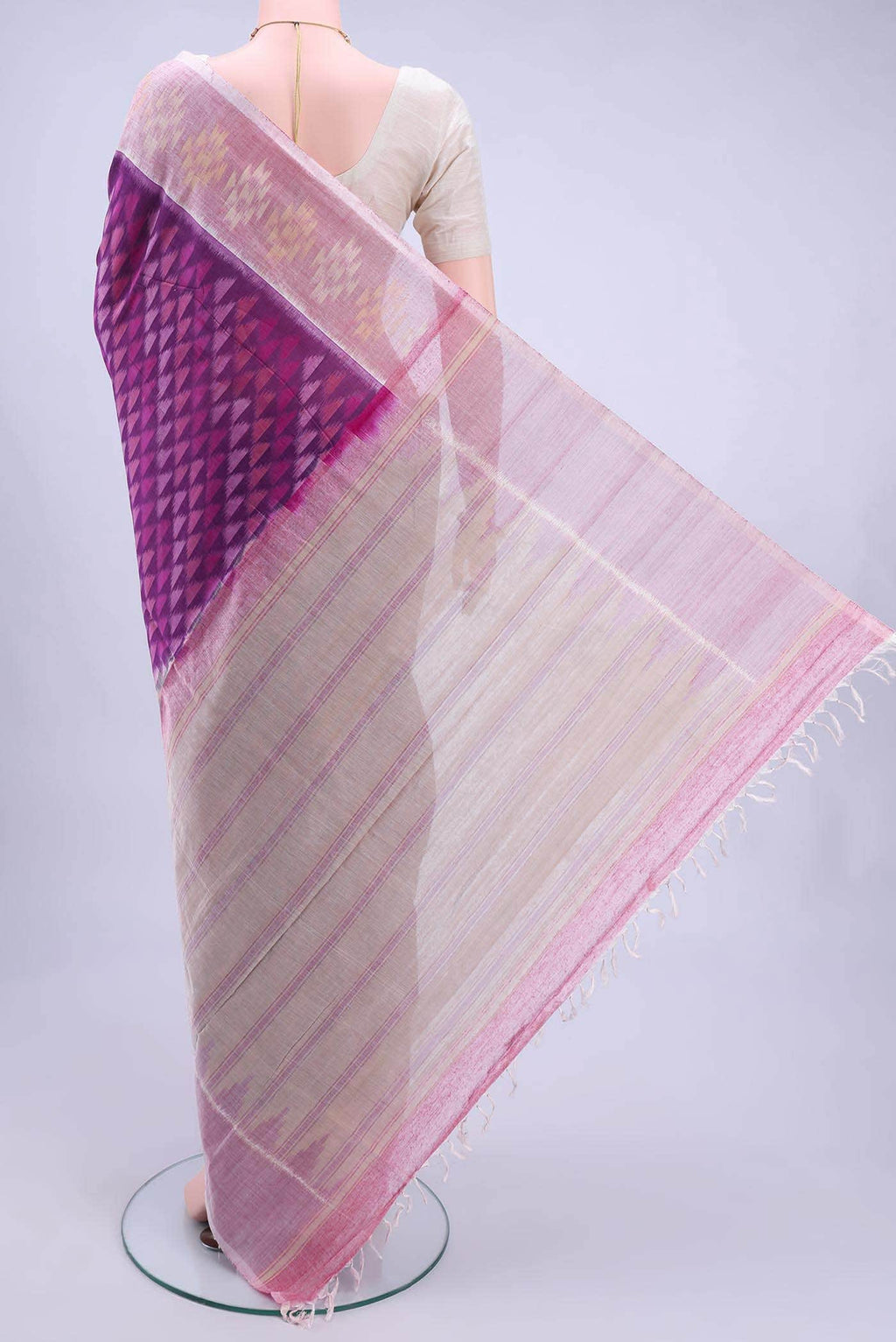 Purple Pochampally Cotton Saree