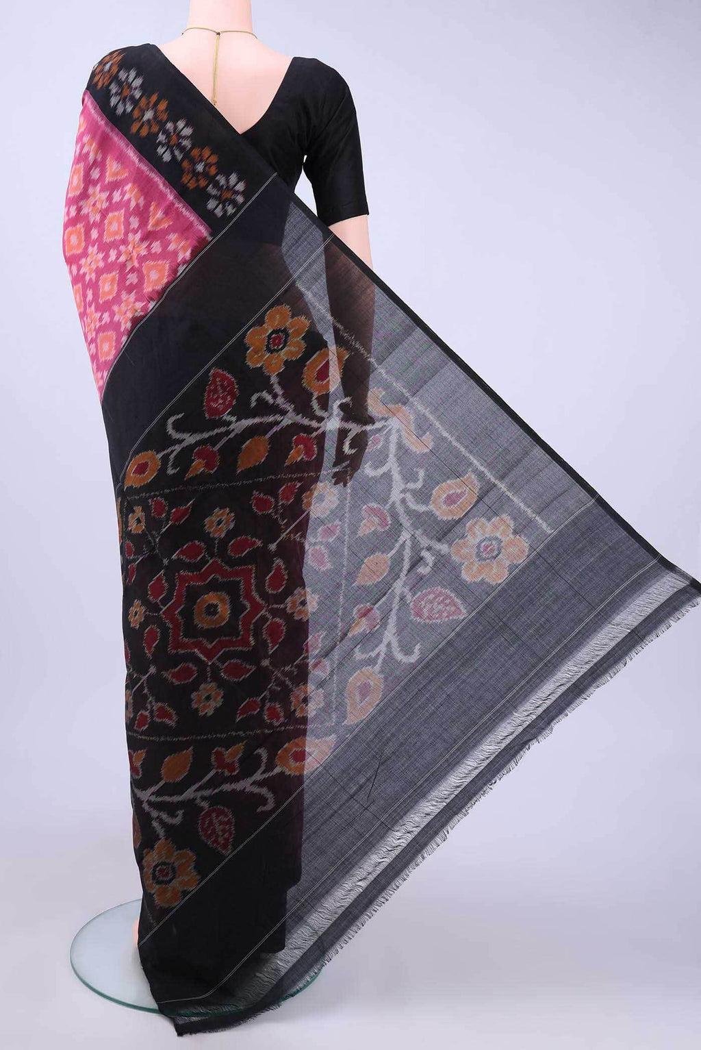 Pink Pochampally Cotton Saree