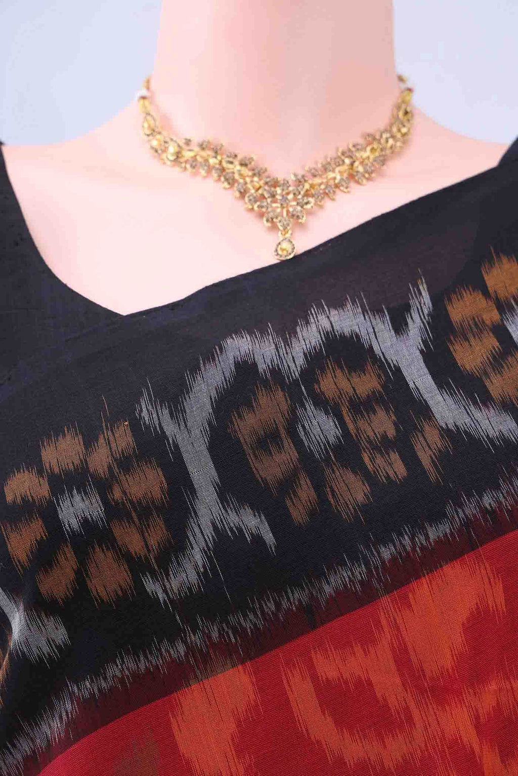 Red Pochampally Cotton Saree