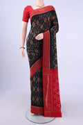 Black Pochampally Cotton Saree