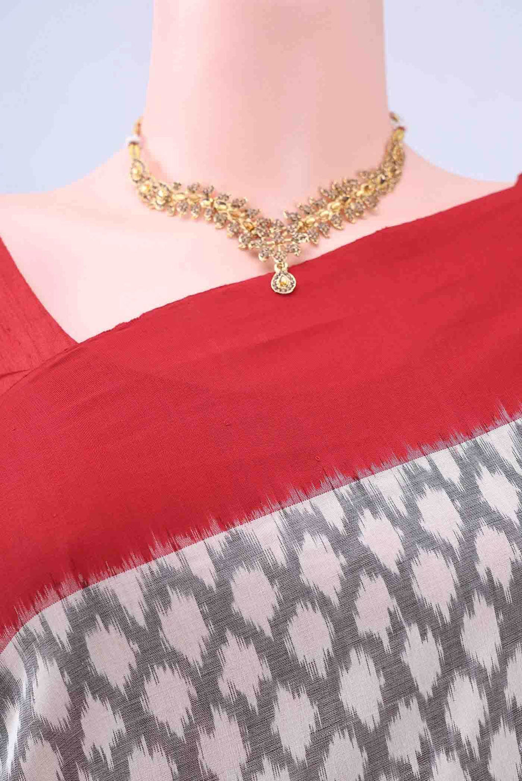 Grey Pochampally Cotton Saree