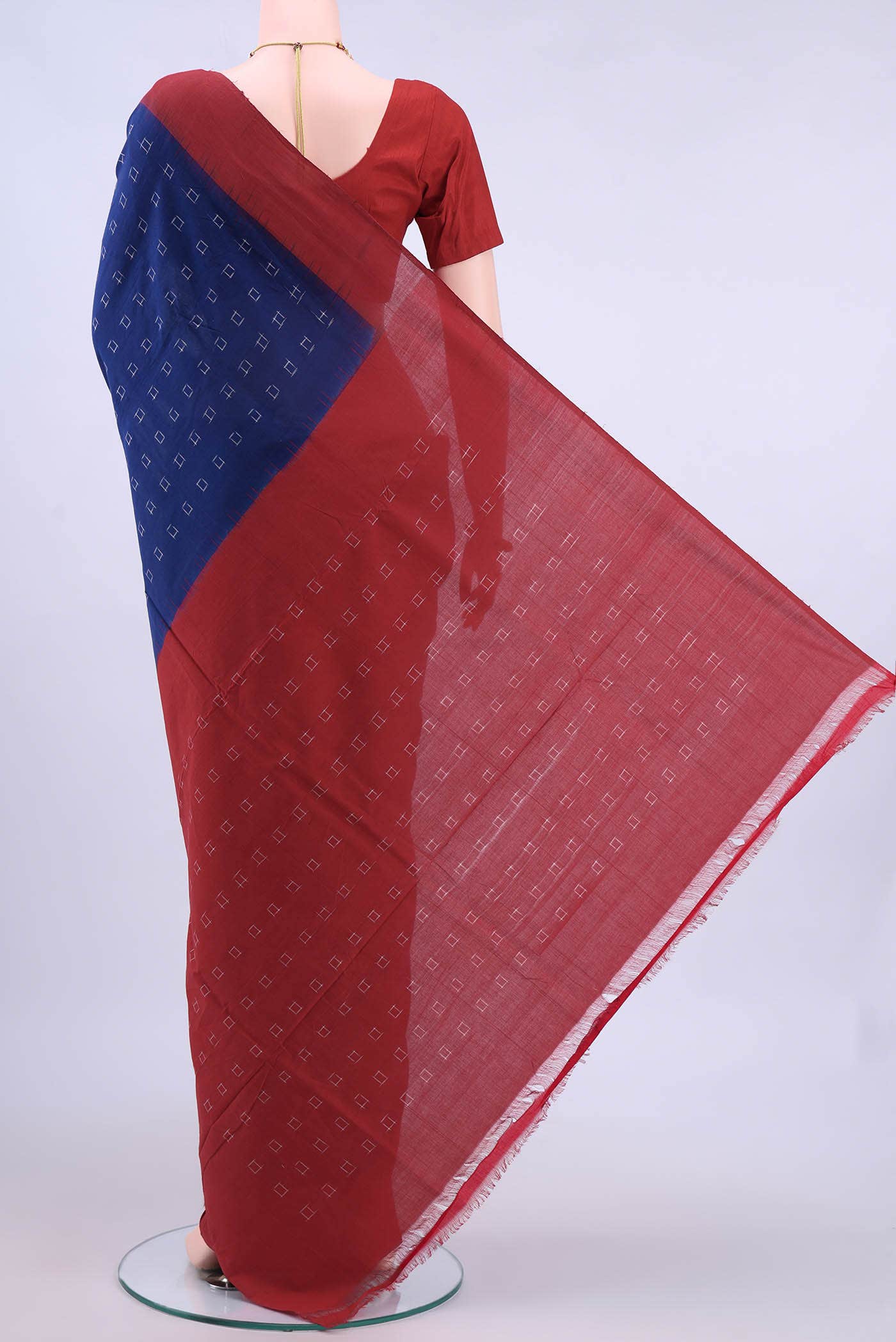 Royal Blue Pochampally Cotton Saree
