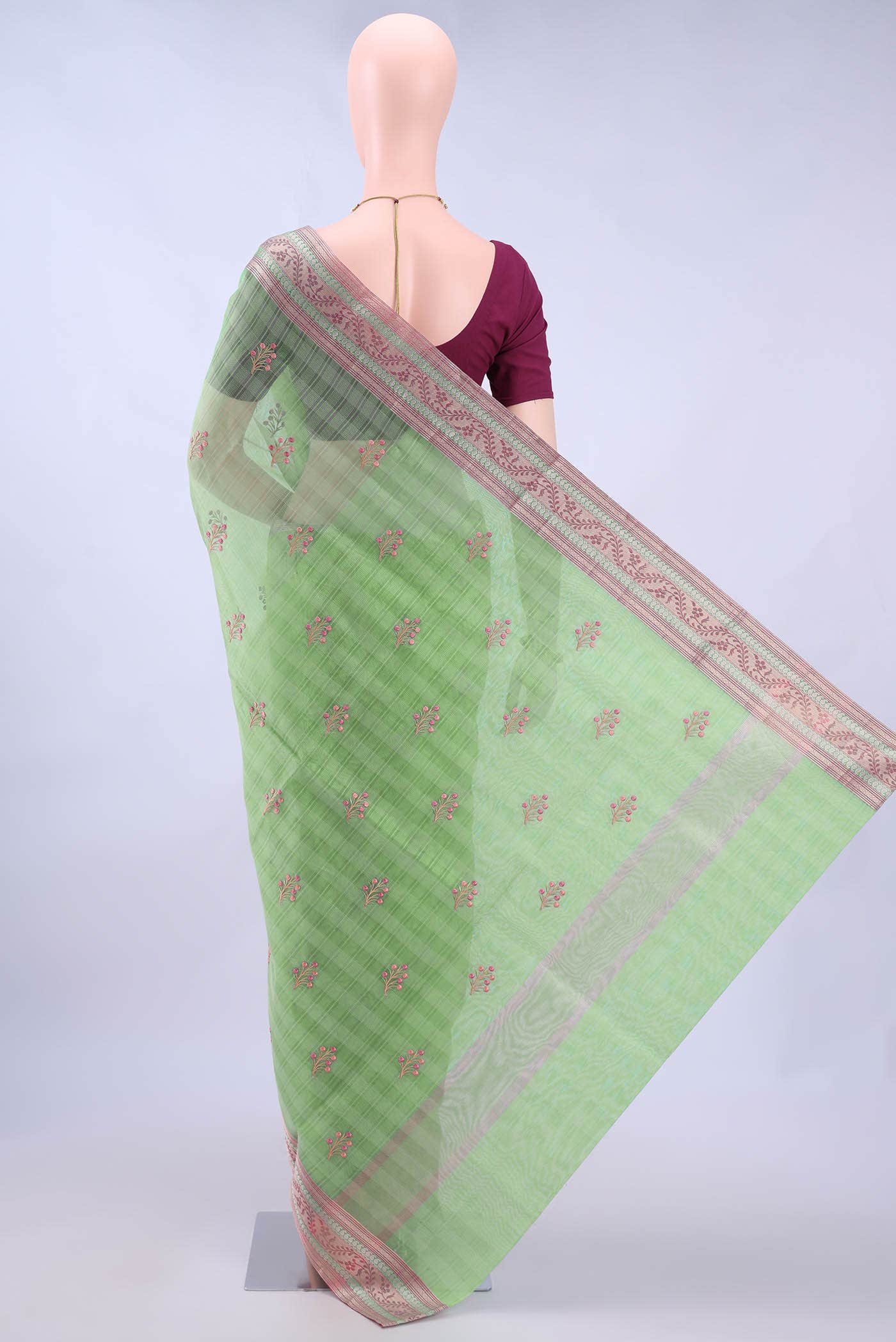 Light Green Kota Cotton Saree