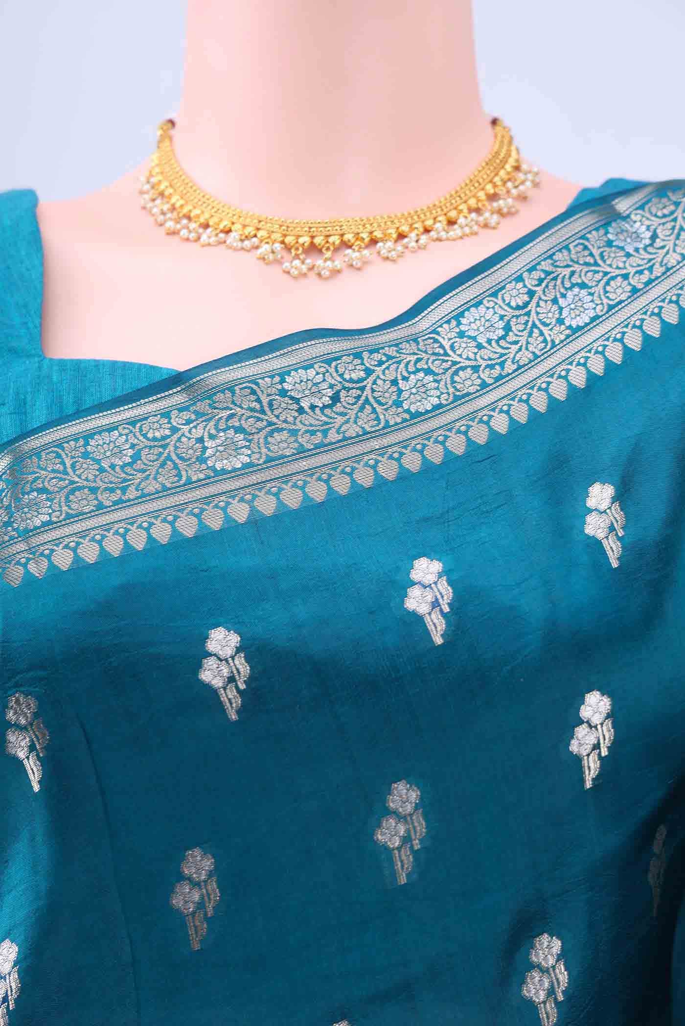 no Dual Tone Banarasi Raw Silk Saree