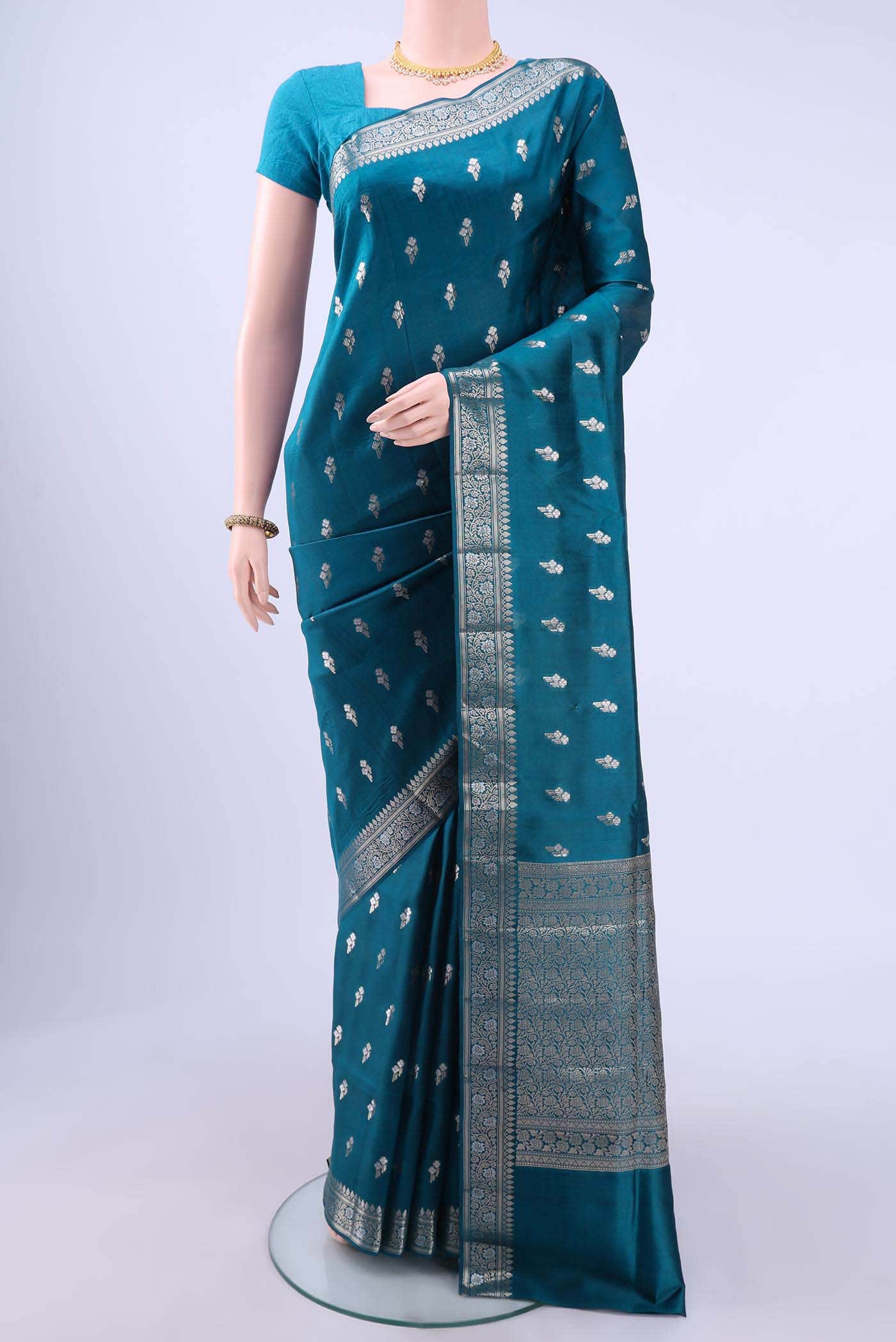 no Dual Tone Banarasi Raw Silk Saree