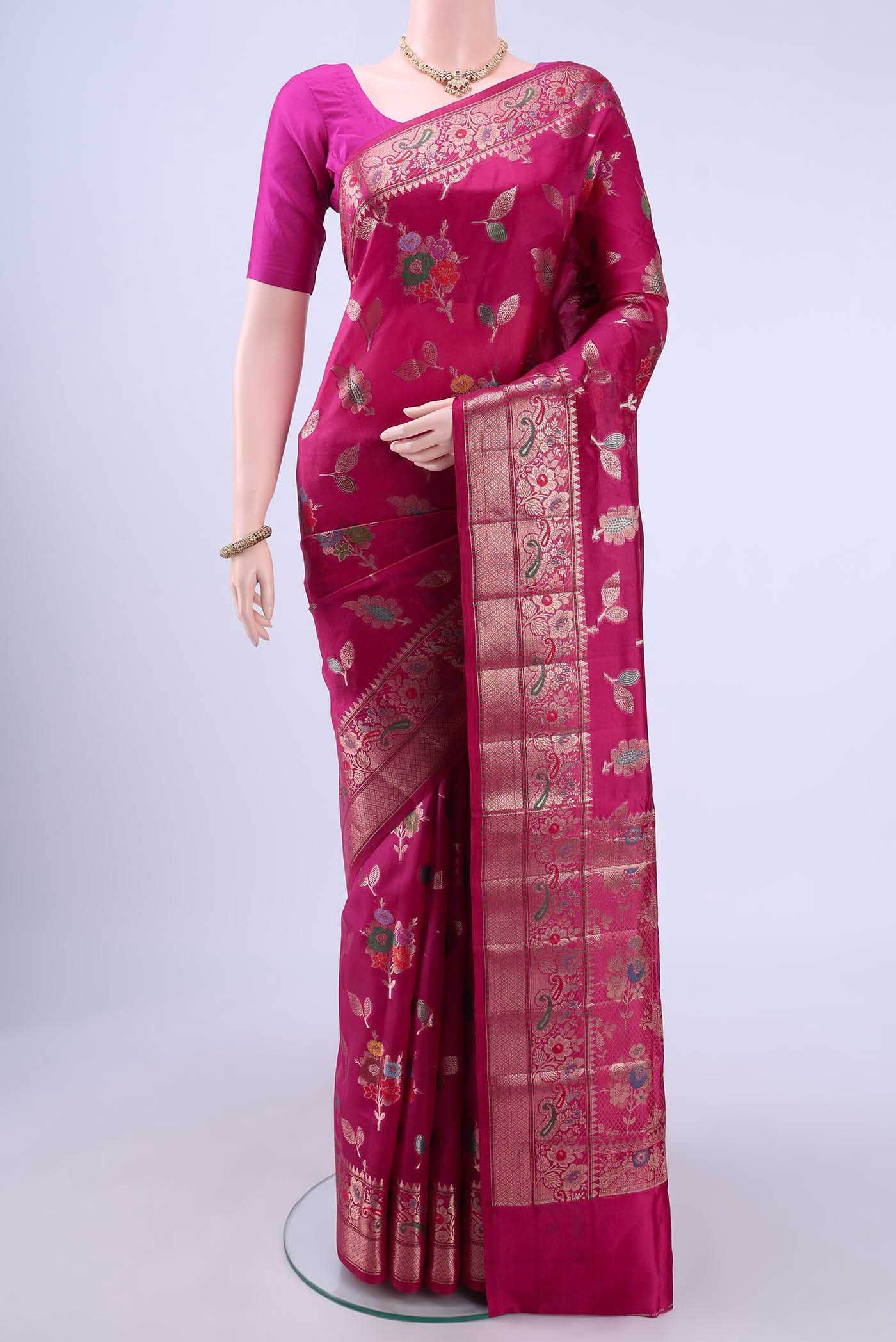 no Dual Tone Banarasi Raw Silk Saree