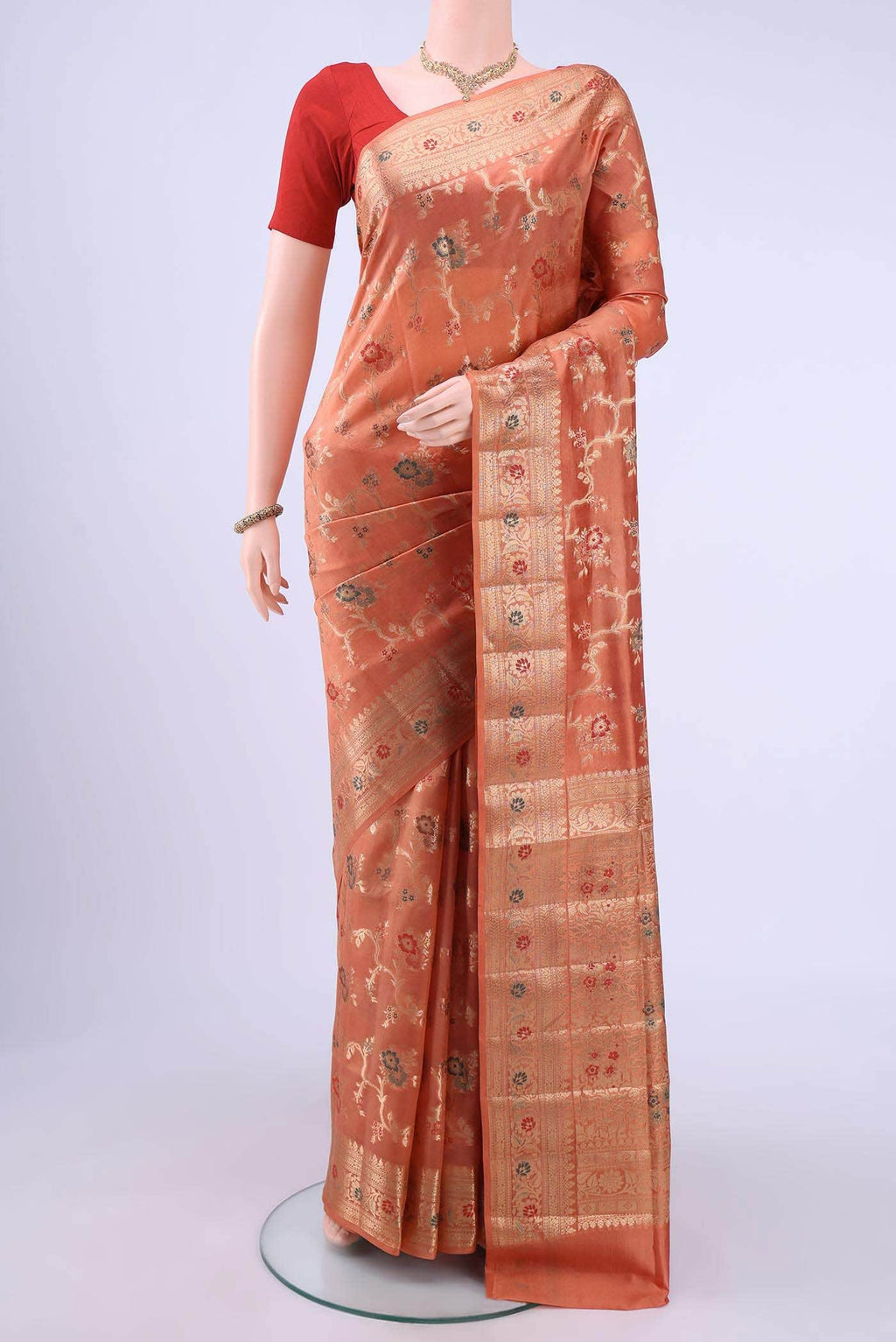 no Dual Tone Banarasi Raw Silk Saree