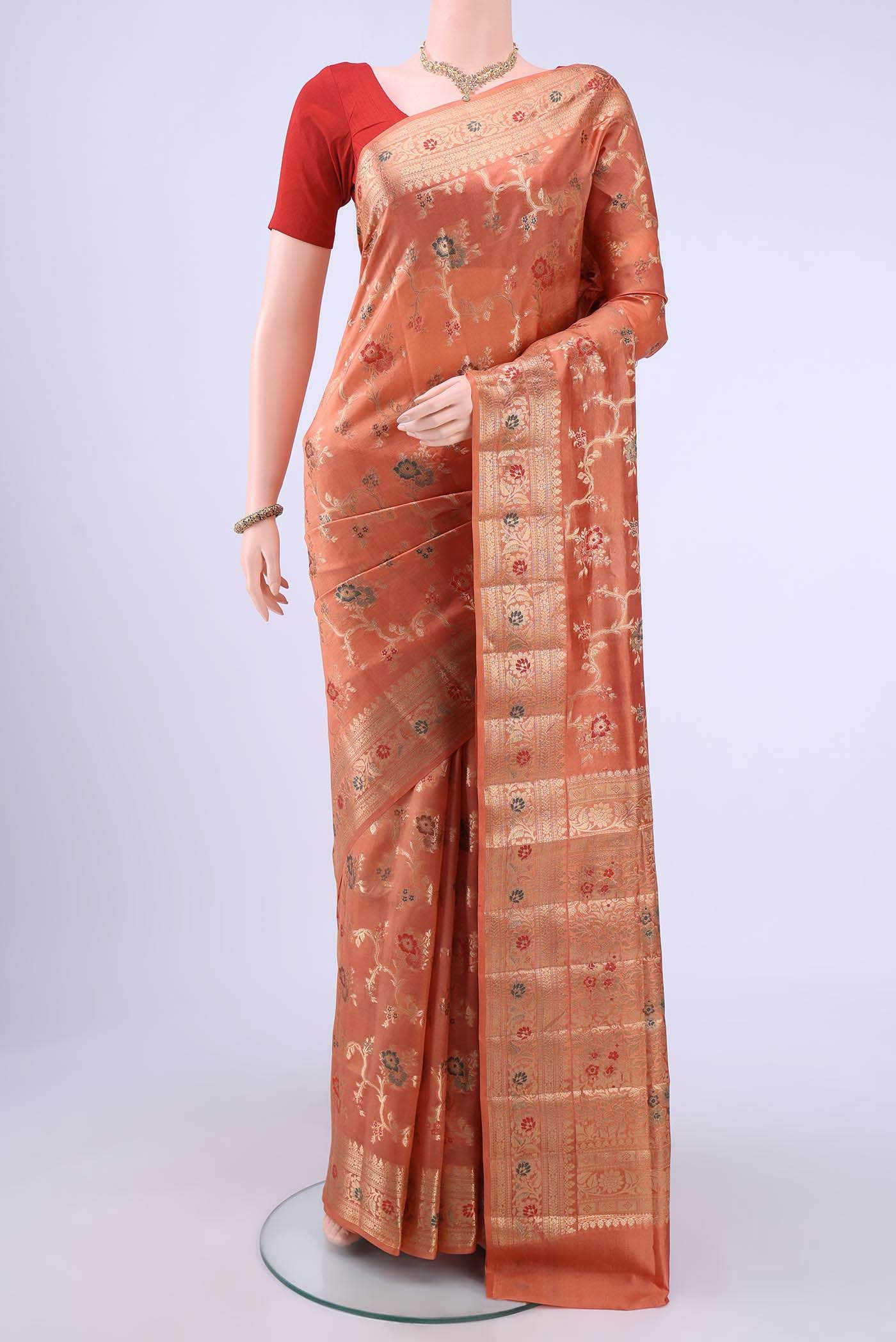 no Dual Tone Banarasi Raw Silk Saree