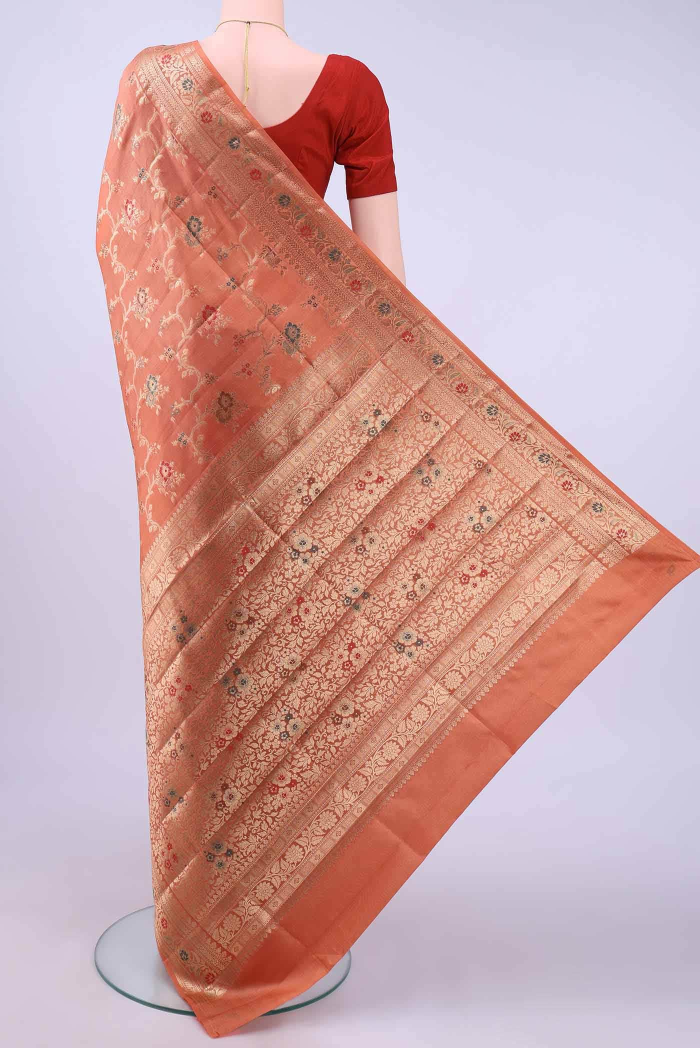 no Dual Tone Banarasi Raw Silk Saree
