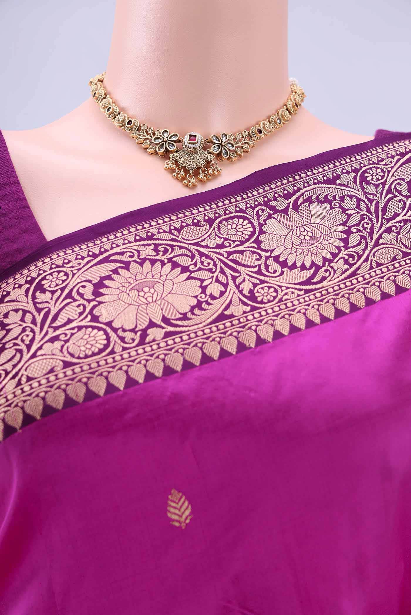 Pink Banarasi Katan Silk Saree
